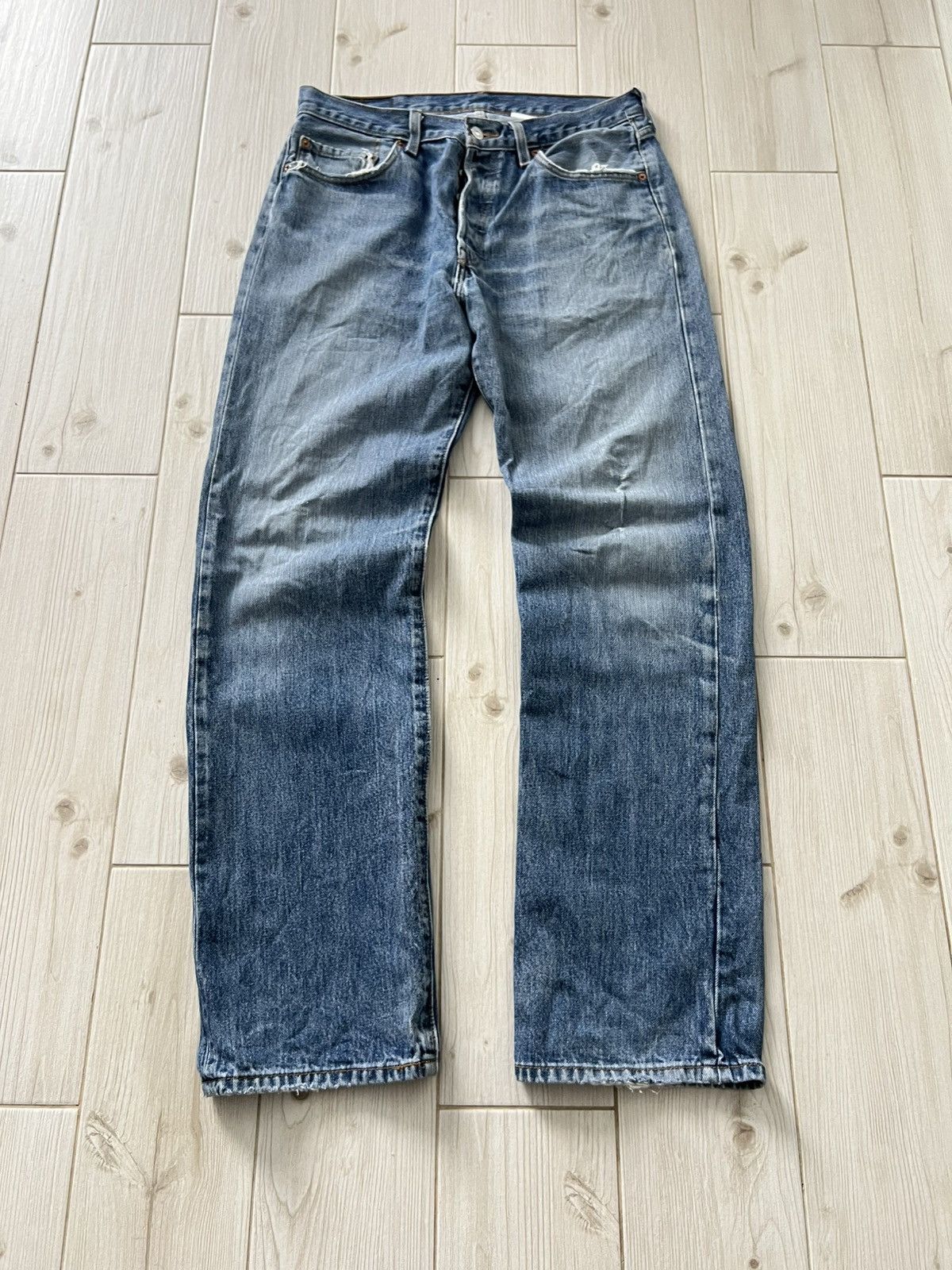 Levi's Vintage Levis 501 Blue Denim Jeans Size US 34 / EU 50 - 3 Thumbnail