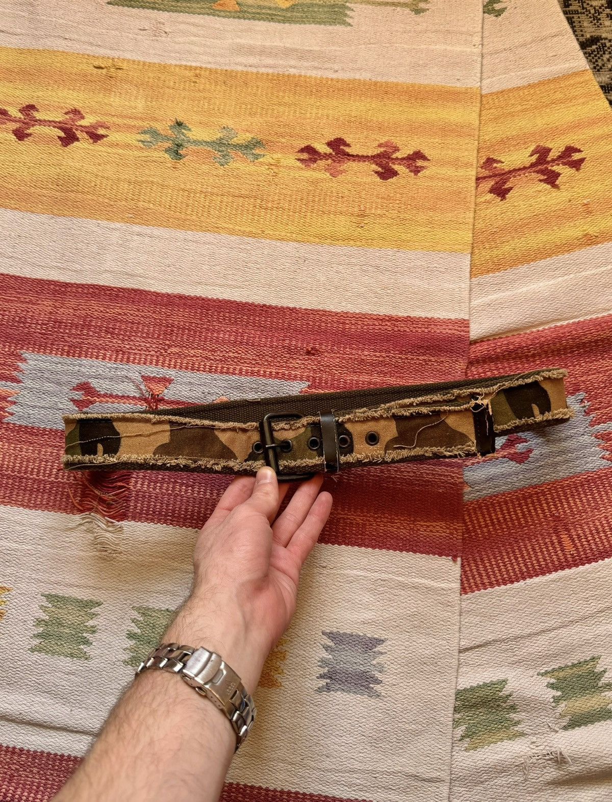 Vintage Vintage 90’s Camo Military Japanese y2k Belt Size ONE SIZE - 1 Thumbnail