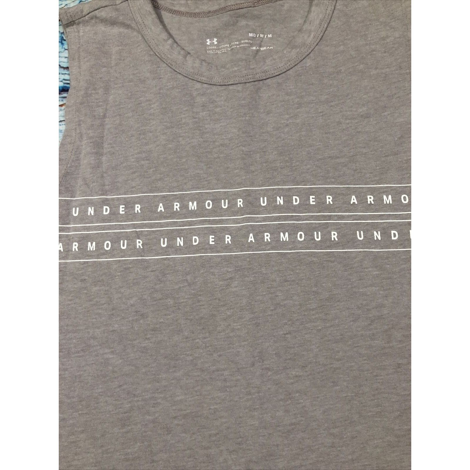 Under Armour UNDER ARMOUR Shirt WOMENS Medium Sleeveless Gray Loose Size M / US 6-8 / IT 42-44 - 3 Thumbnail