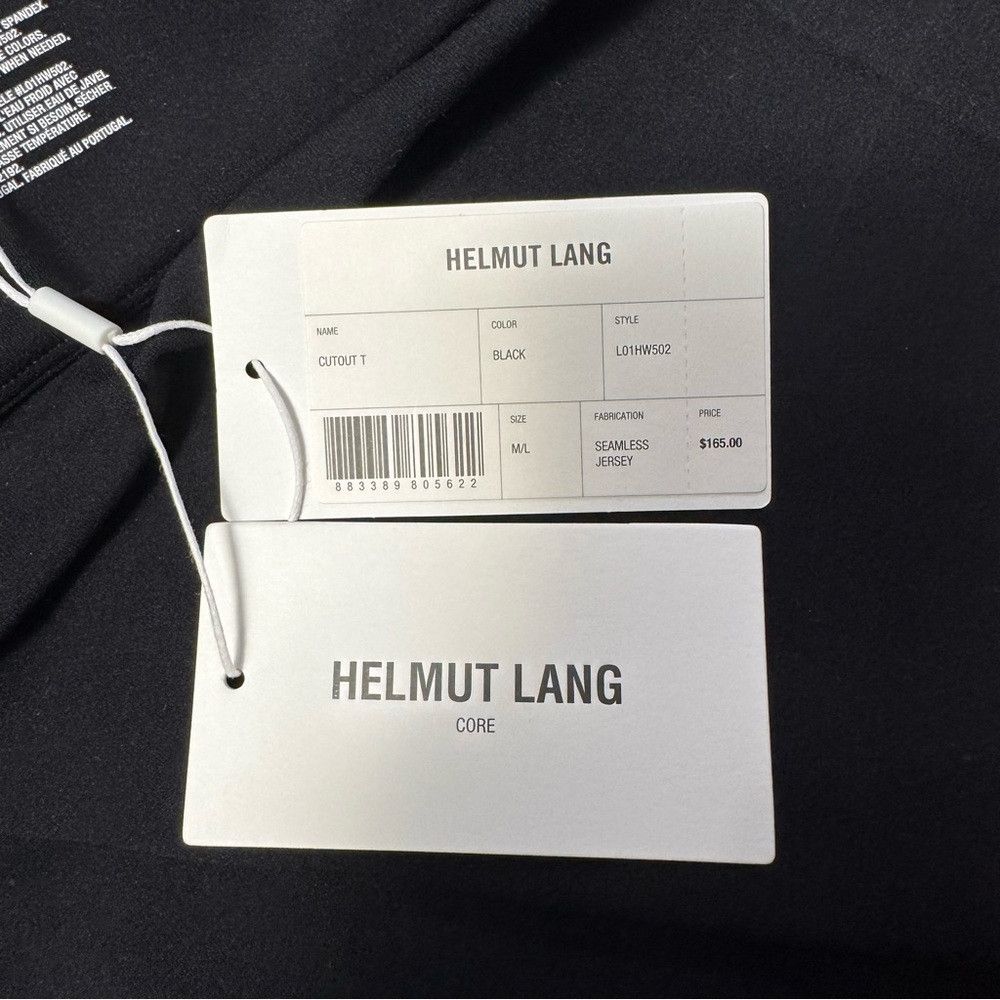 Helmut Lang NWT New $165 Helmut Lang Cutout Seamless Black Top Made in Size L / US 10 / IT 46 - 8 Thumbnail