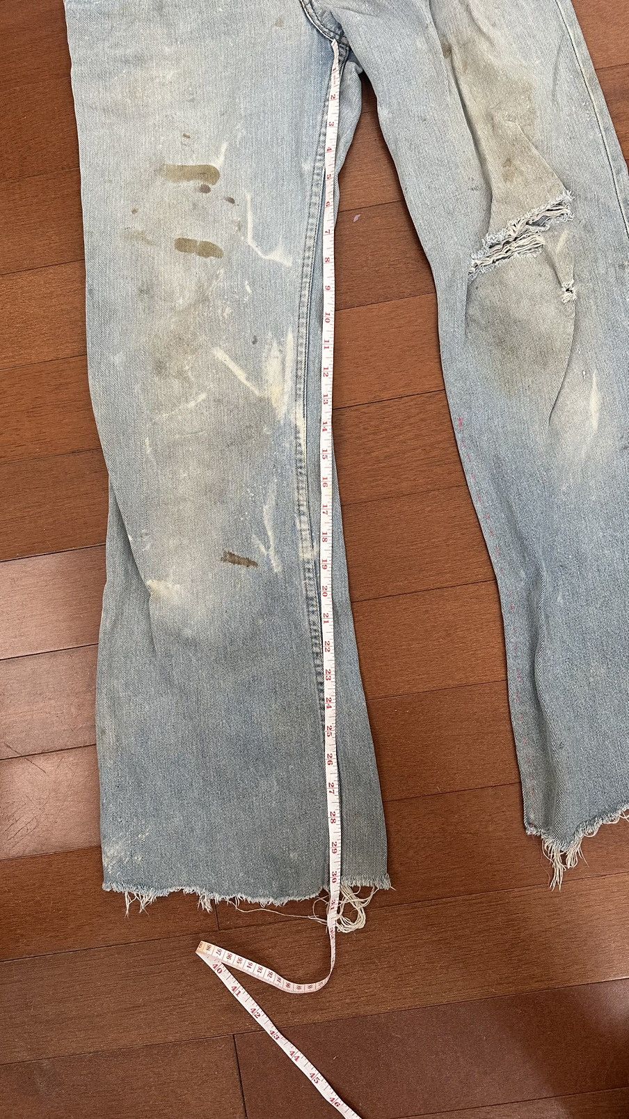 Vintage Vintage flare distressed jeans Size US 29 - 7 Thumbnail