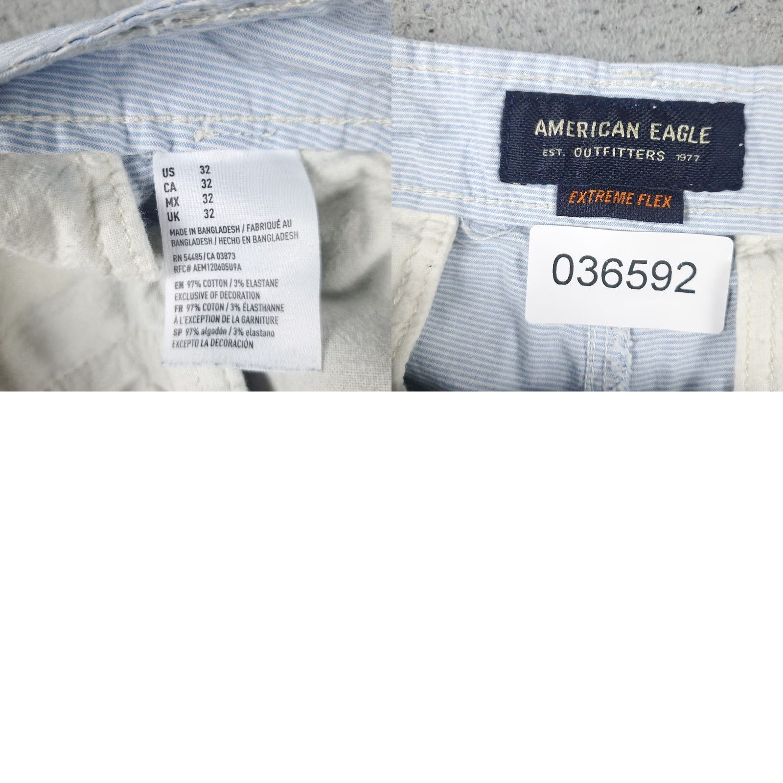 American Eagle Outfitters VINTAGE American Eagle Shorts Mens Size 32 Blue Striped Cotton Blend Casual Flat Front Chino Men Size US 32 / EU 48 - 8 Thumbnail