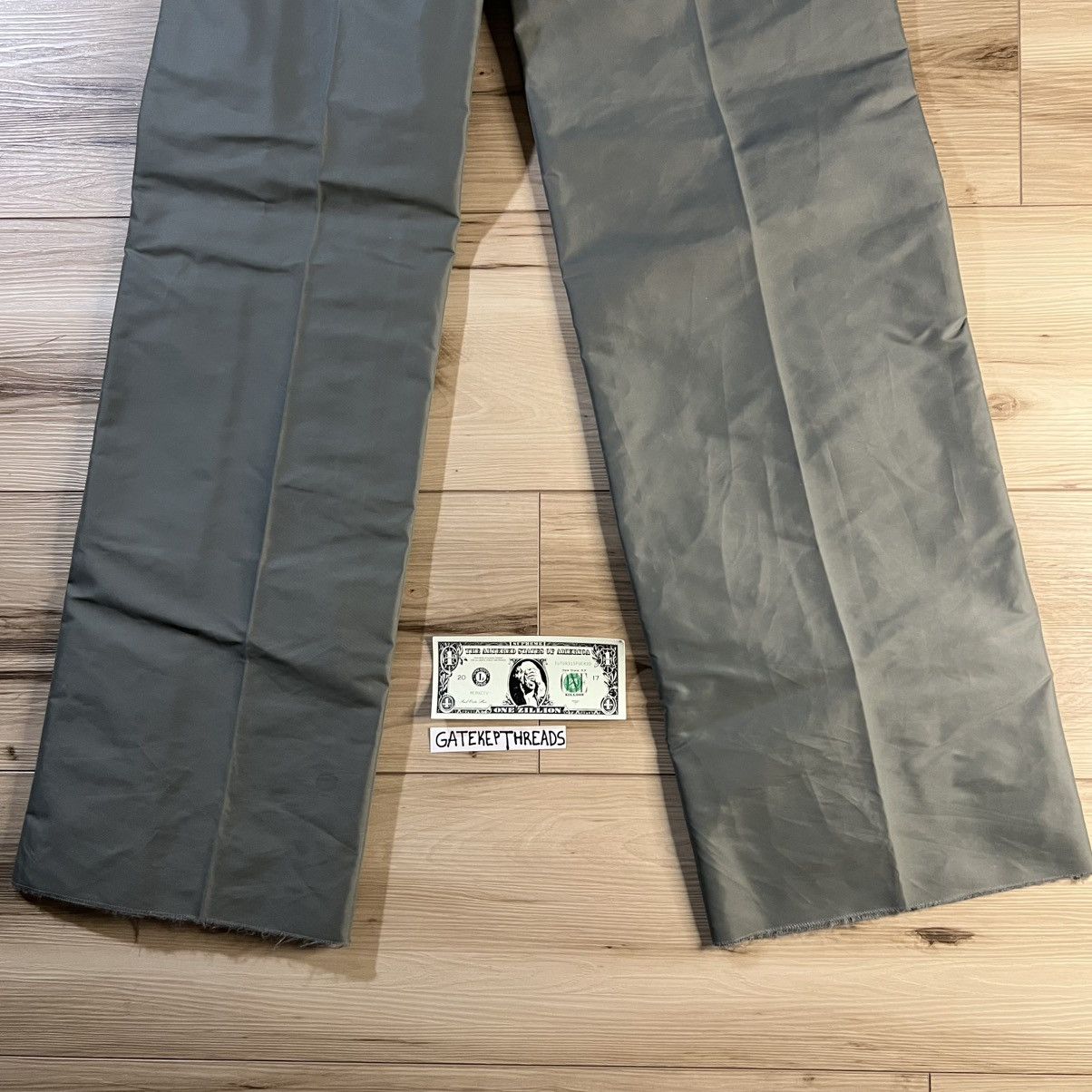 Rick Owens Rick Owens SS18 “Dirt” Sage Soul Train Nylon Trousers Size US 31 - 11 Thumbnail