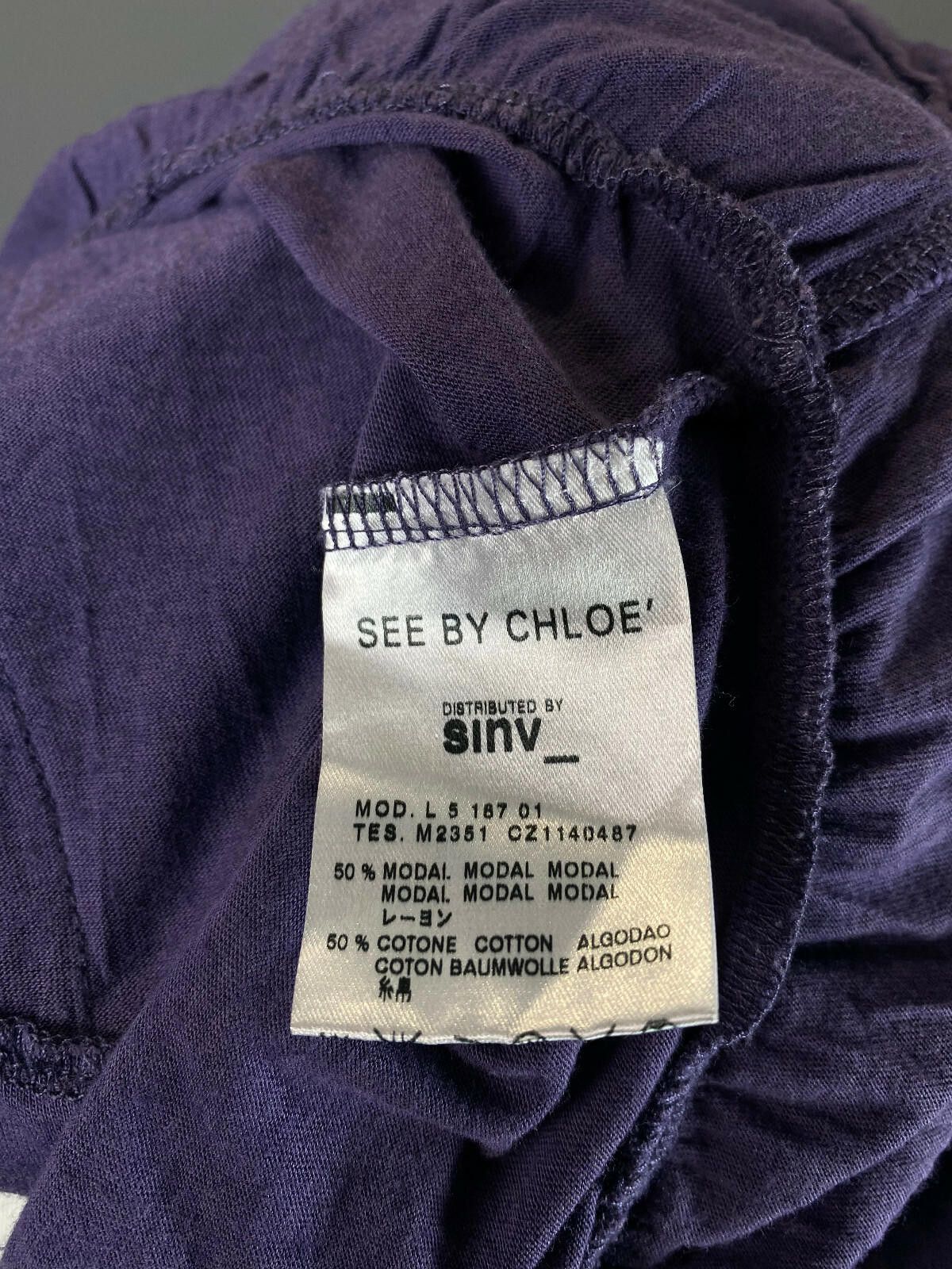 Designer Ladies See by Chloe Purple Open Front A-Line Dress Size 10 Size L / US 10 / IT 46 - 11 Thumbnail
