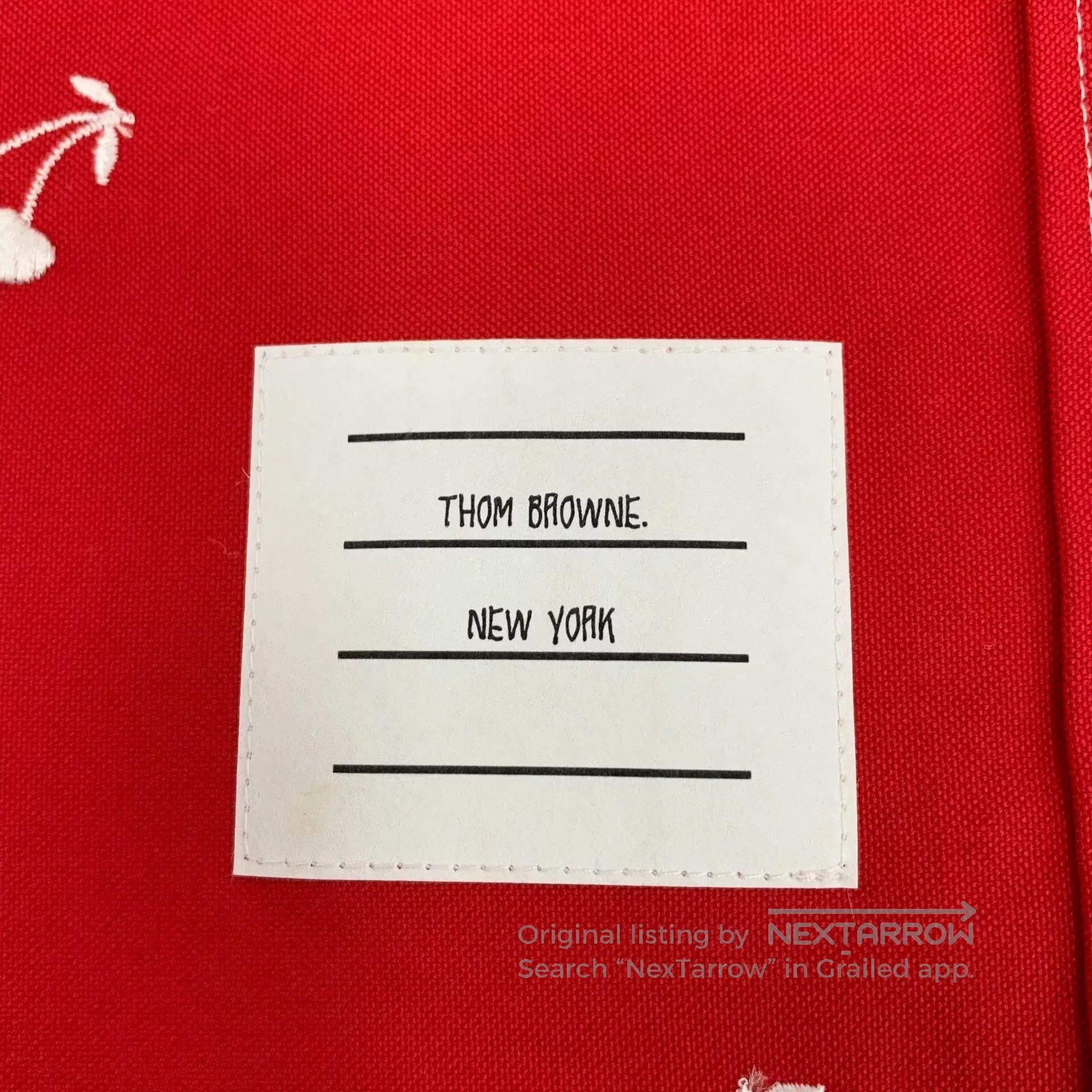 Thom Browne thom browne red cherry embroidered long sleeve shirt. Size US S / EU 44-46 / 1 - 6 Thumbnail