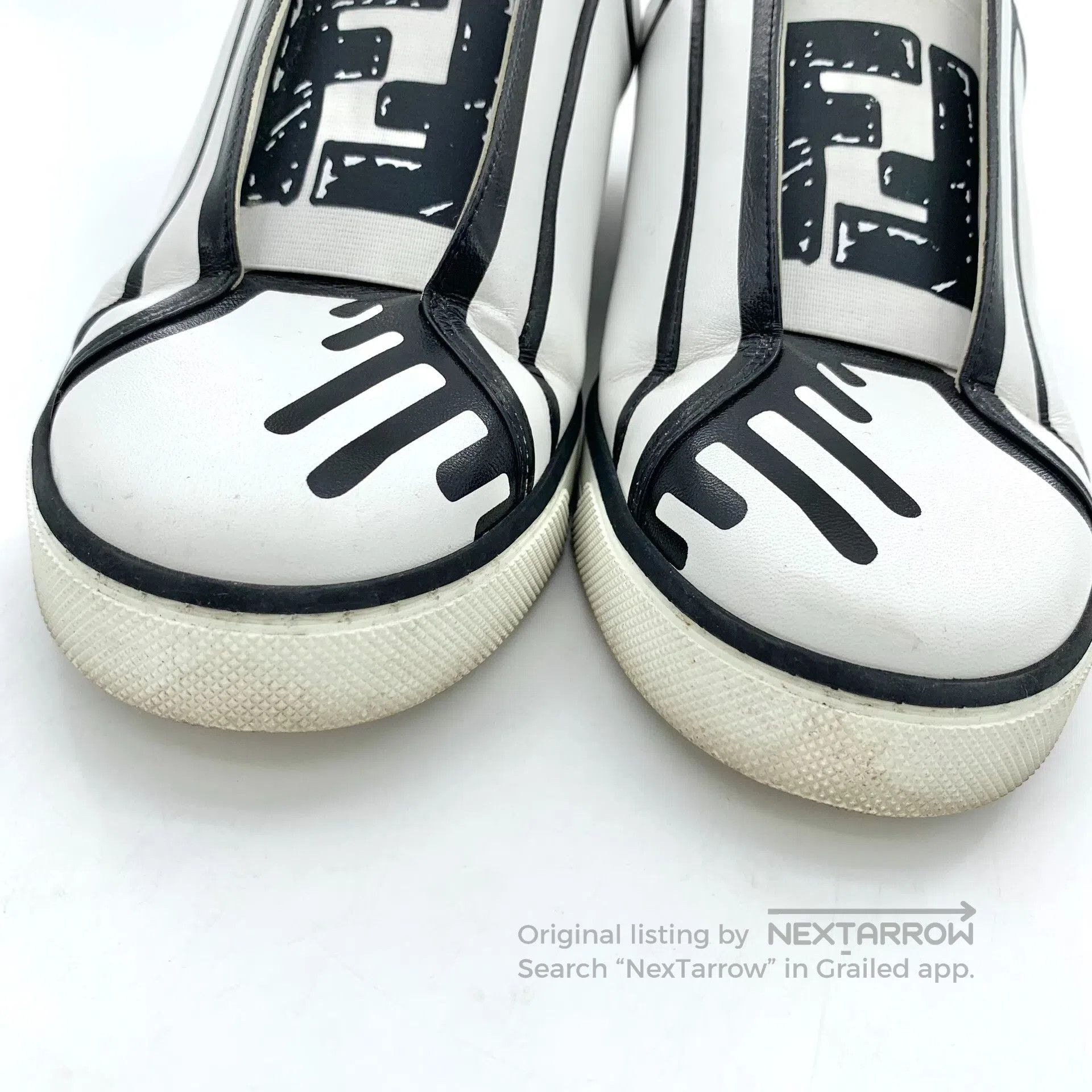 Fendi FENDI White double F graffiti print casual flat shoes| Size US 5.5 / IT 35.5 - 9 Thumbnail