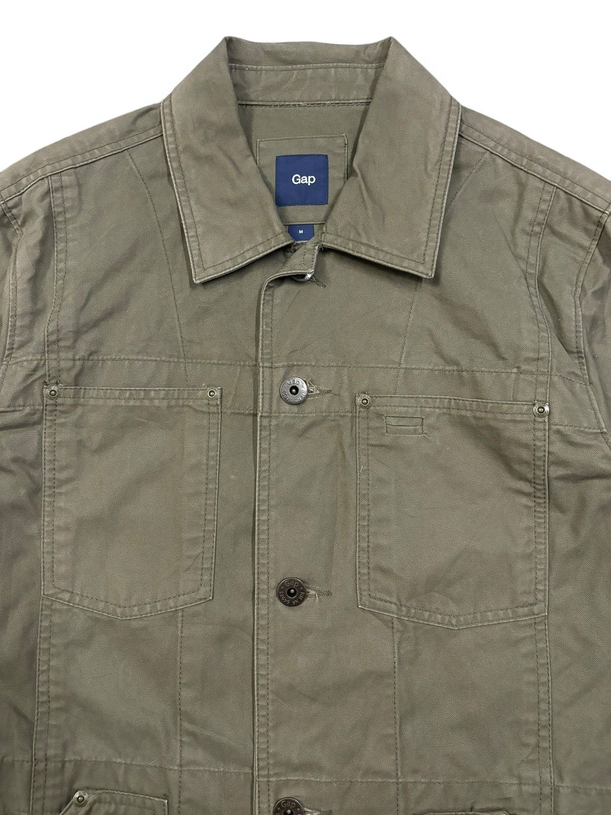 Balenciaga × Gap × Yeezy Vintage Gap Khaki Green Tactical Military Field Jacket Size US M / EU 48-50 / 2 - 5 Thumbnail