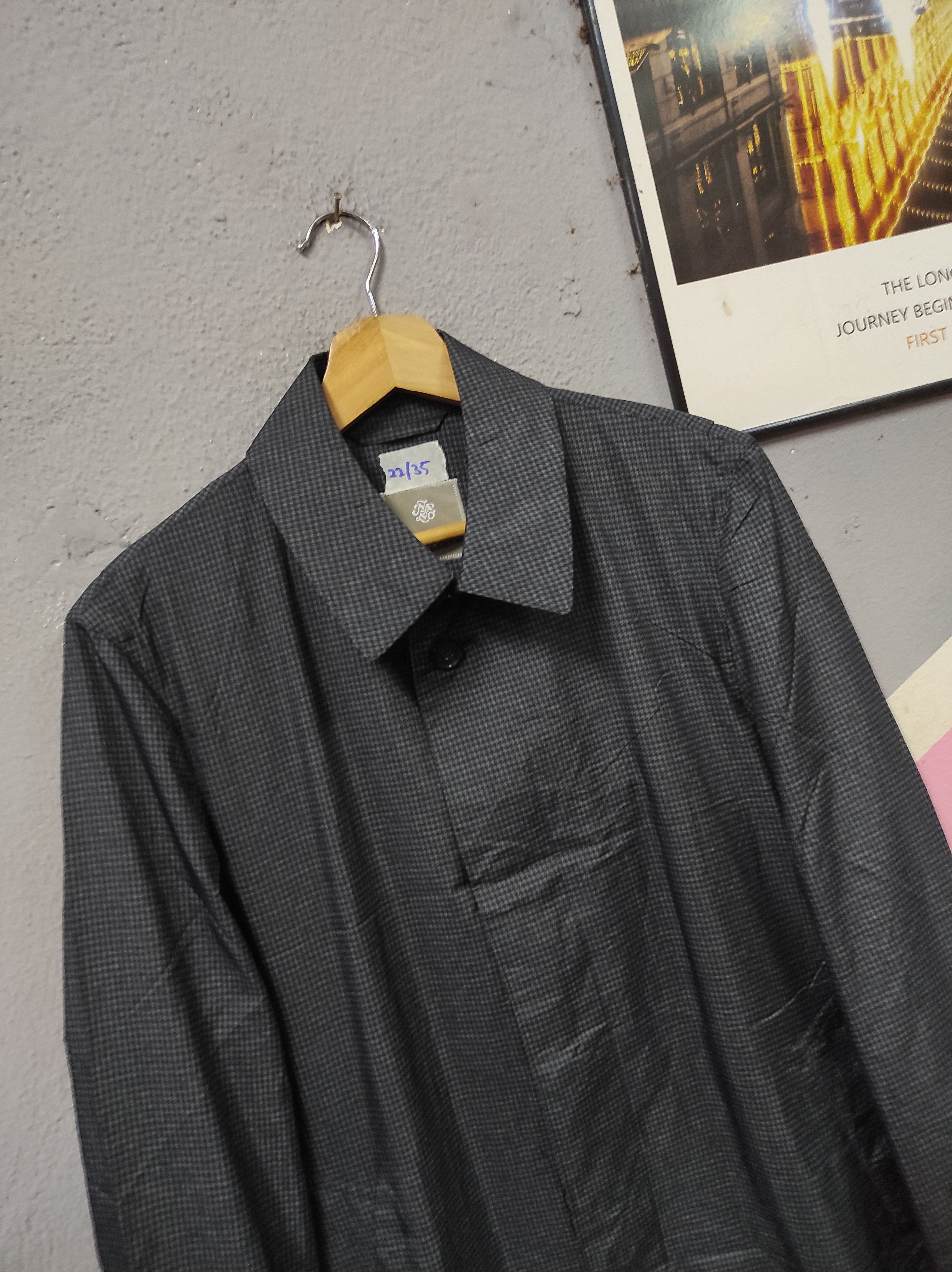 NANO universe NANO UNIVERSE PLAID LIGHT OVERCOAT LONG JACKET Size US S / EU 44-46 / 1 - 2 Thumbnail