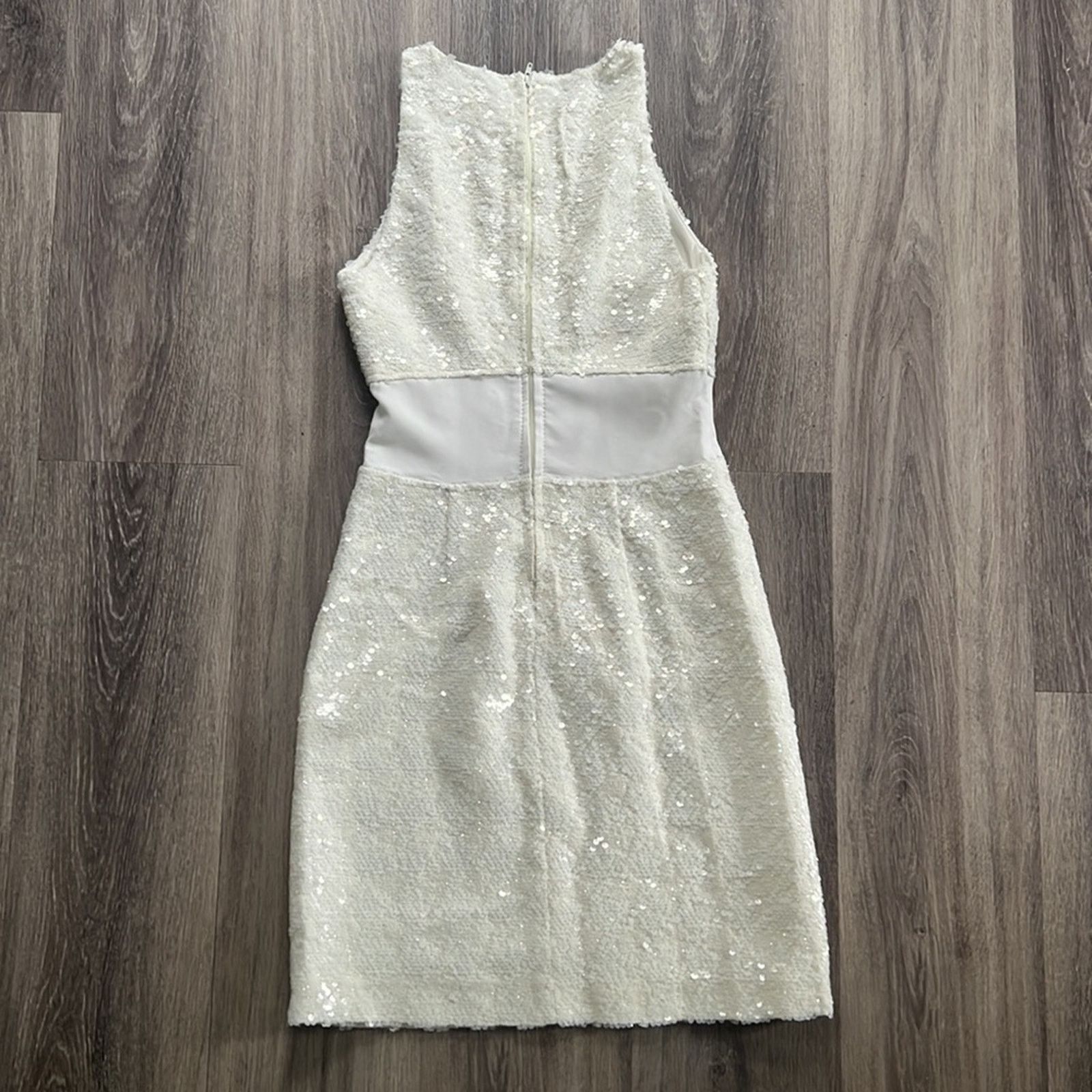 Derek Lam 10 Crosby 10 Crosby Derek Lam White Sequins Mini Dress Size 0 Size XS / US 0-2 / IT 36-38 - 4 Thumbnail