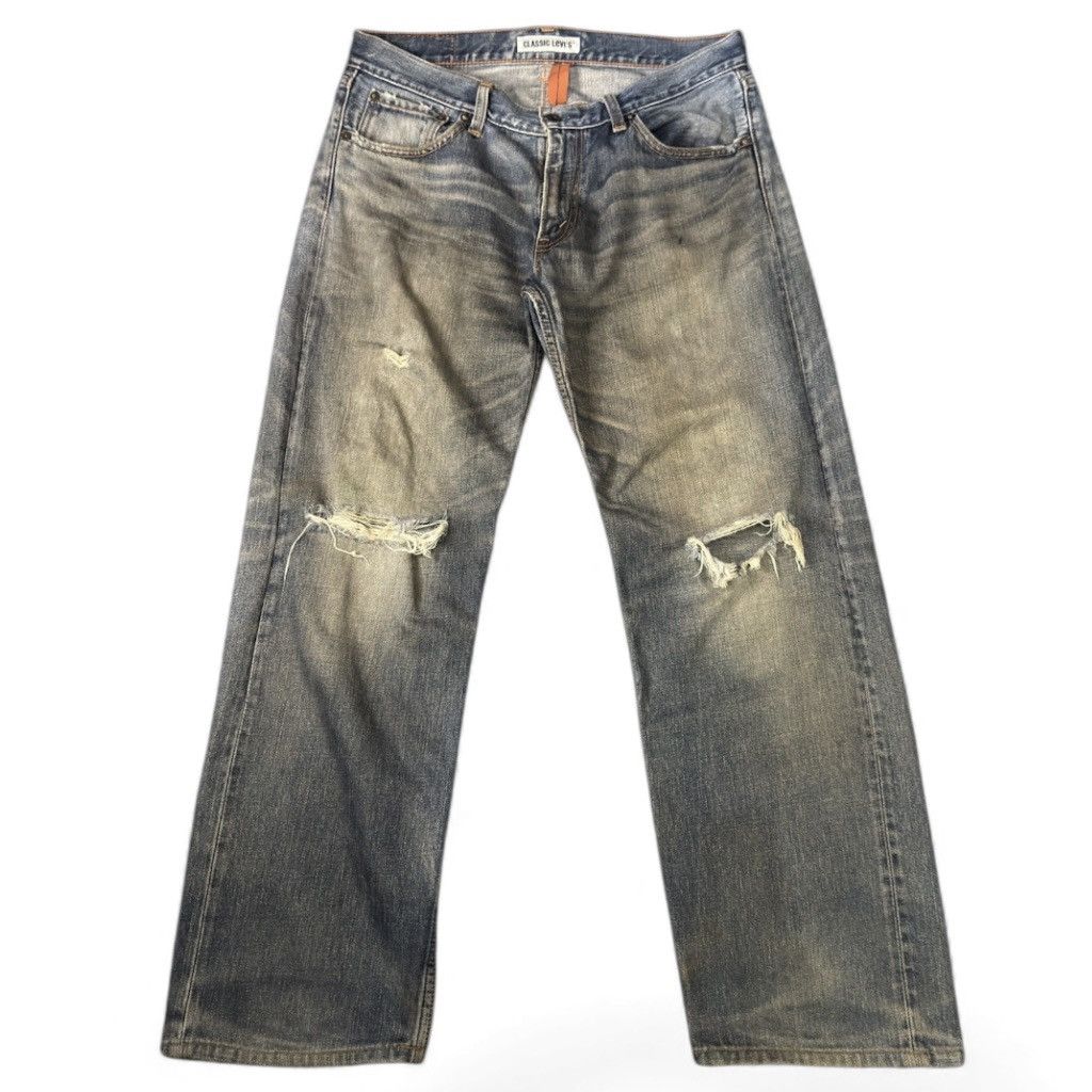 Seditionaries Vintage y2k Levis 503 Classic Baggy Destroyed Distressed Size US 33 - 2 Thumbnail