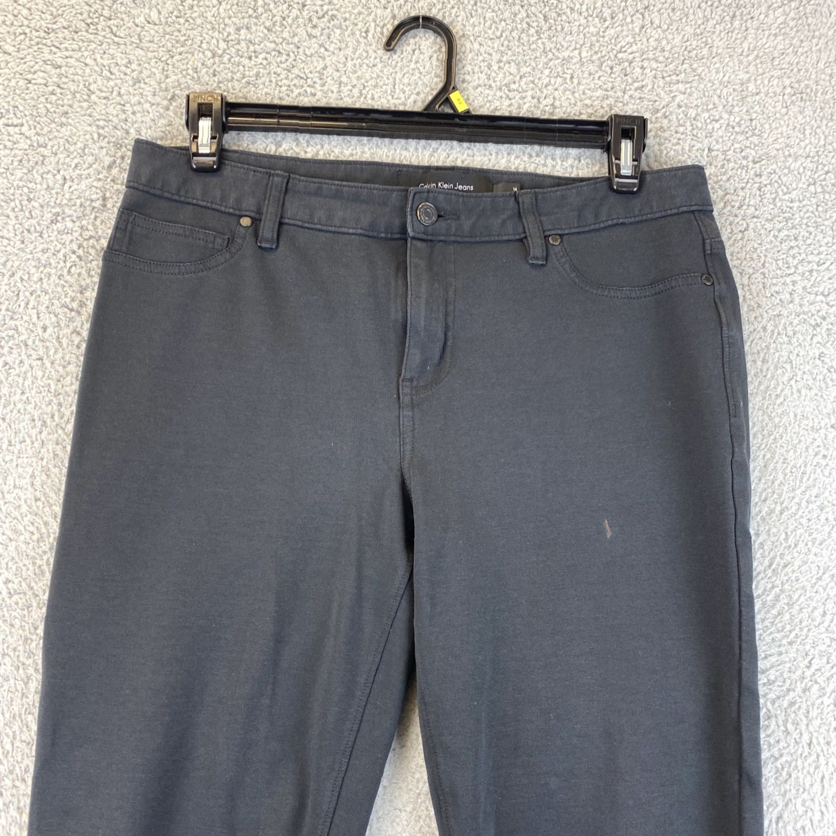 Calvin Klein Calvin Klein Jeans Womens Jeggings Black Size 14 / 67-20 Faux Front Pockets Slim Regular Women Jeans 27 in Inseam Size 36" / US 14 / IT 50 - 2 Thumbnail