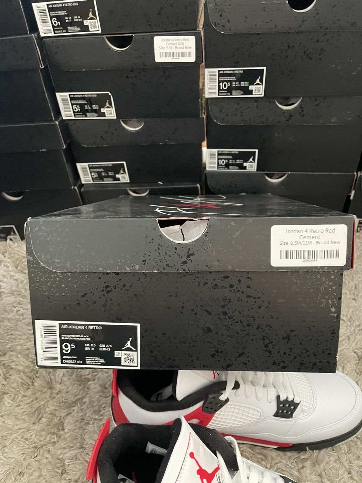 Jordan Brand Jordan 4 Red Cement Size US 9.5 / EU 42-43 - 9 Thumbnail