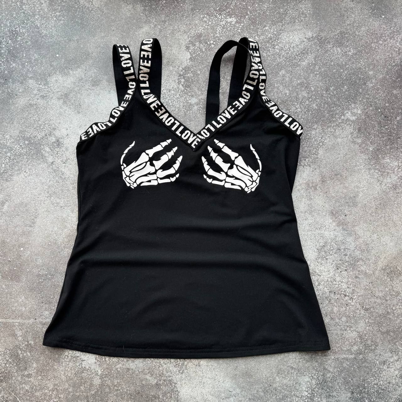 If Six Was Nine × Japanese Brand × Vintage Y2K Gothic Skeleton Boobs Affliction Vibe Tank Top Size L / US 10 / IT 46 - 1 Thumbnail