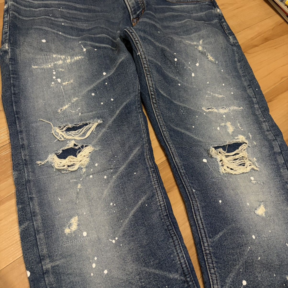 TMT TMT Japan Damaged Distressed Stitch Denim Jeans Size US 34 / EU 50 - 2 Thumbnail