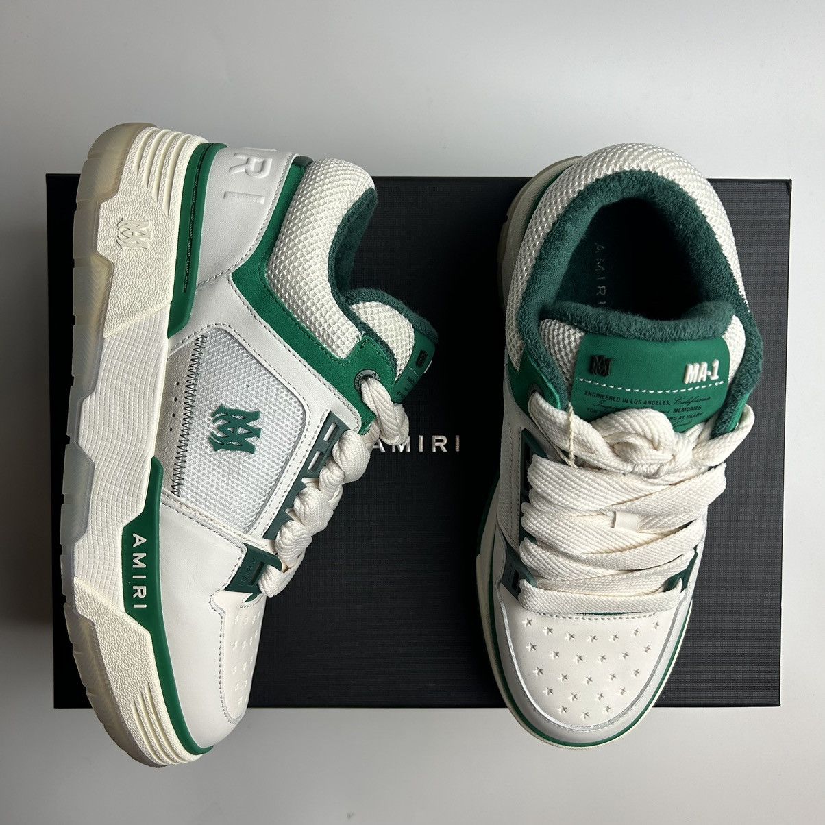 Amiri *NEW* Amiri MA-1 Green / White Size US 10 / EU 43 - 4 Thumbnail