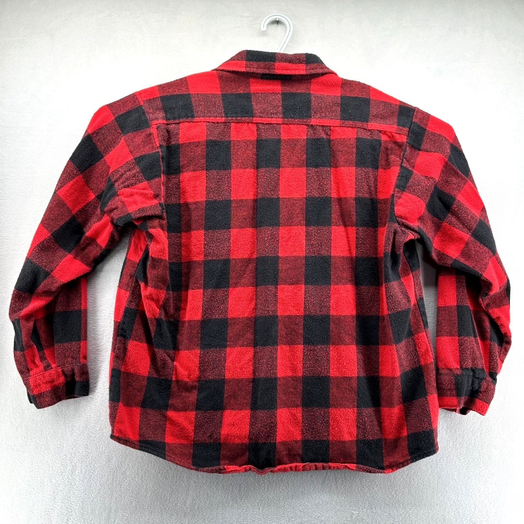 Vintage Five Brother Button-Up Shirt Red Black Men's XL Flannel Plaid Long Sleeve Regular Easy Care Casual Retro Vintage? Size US XL / EU 56 / 4 - 2 Thumbnail