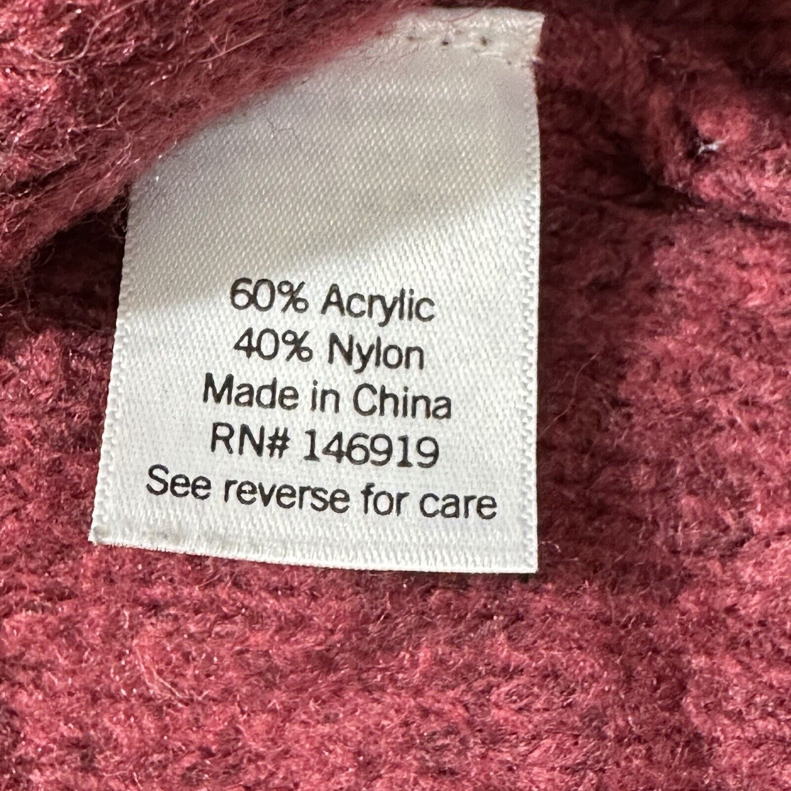 Croft & Barrow Croft & Barrow Medium Crewneck Burgundy Cable Knit Sweater Size M / US 6-8 / IT 42-44 - 4 Thumbnail