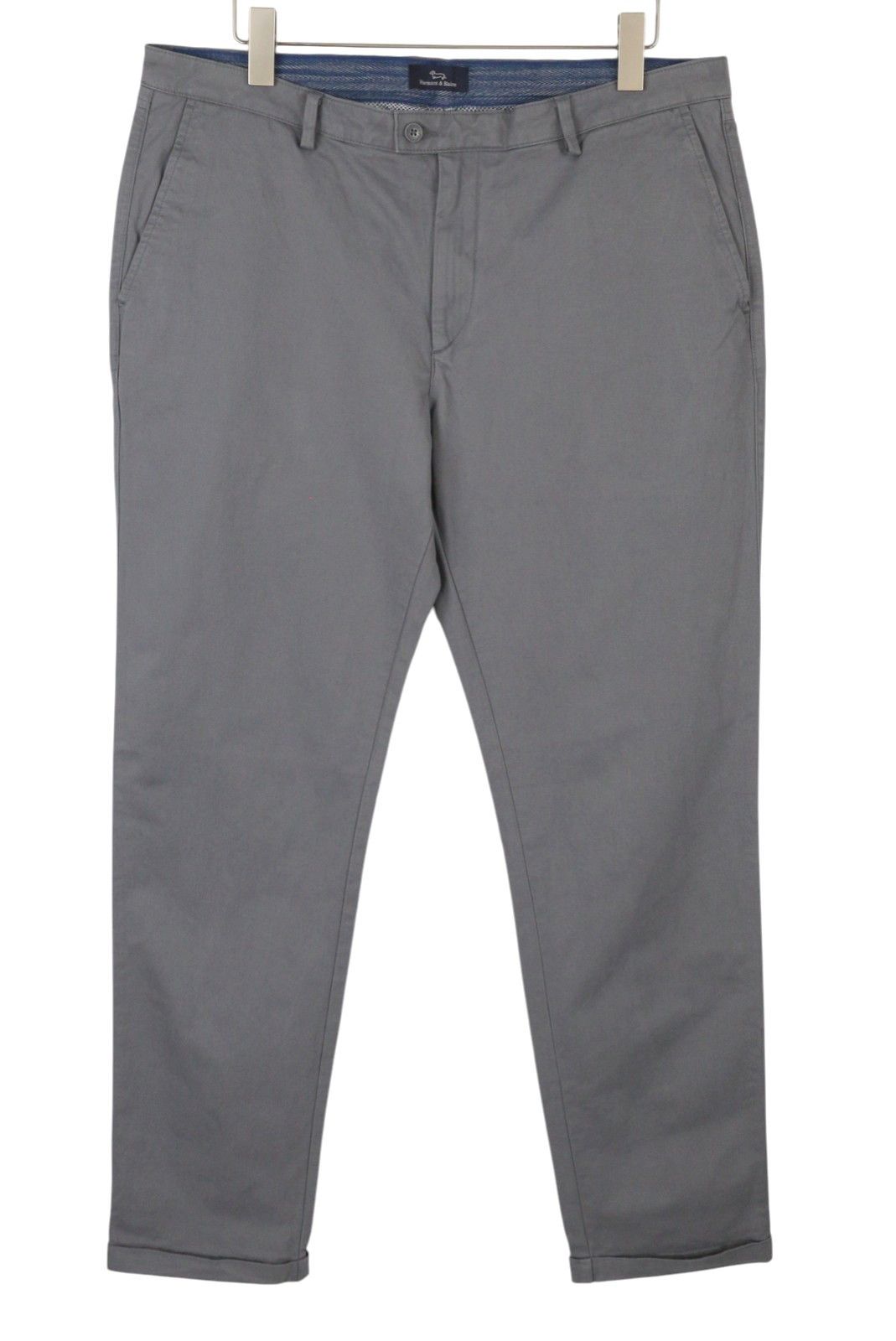 Harmont & Blaine 54 W37 Grey Regular Turn-Up Chino Trousers 89122 Size US 37 - 2 Thumbnail