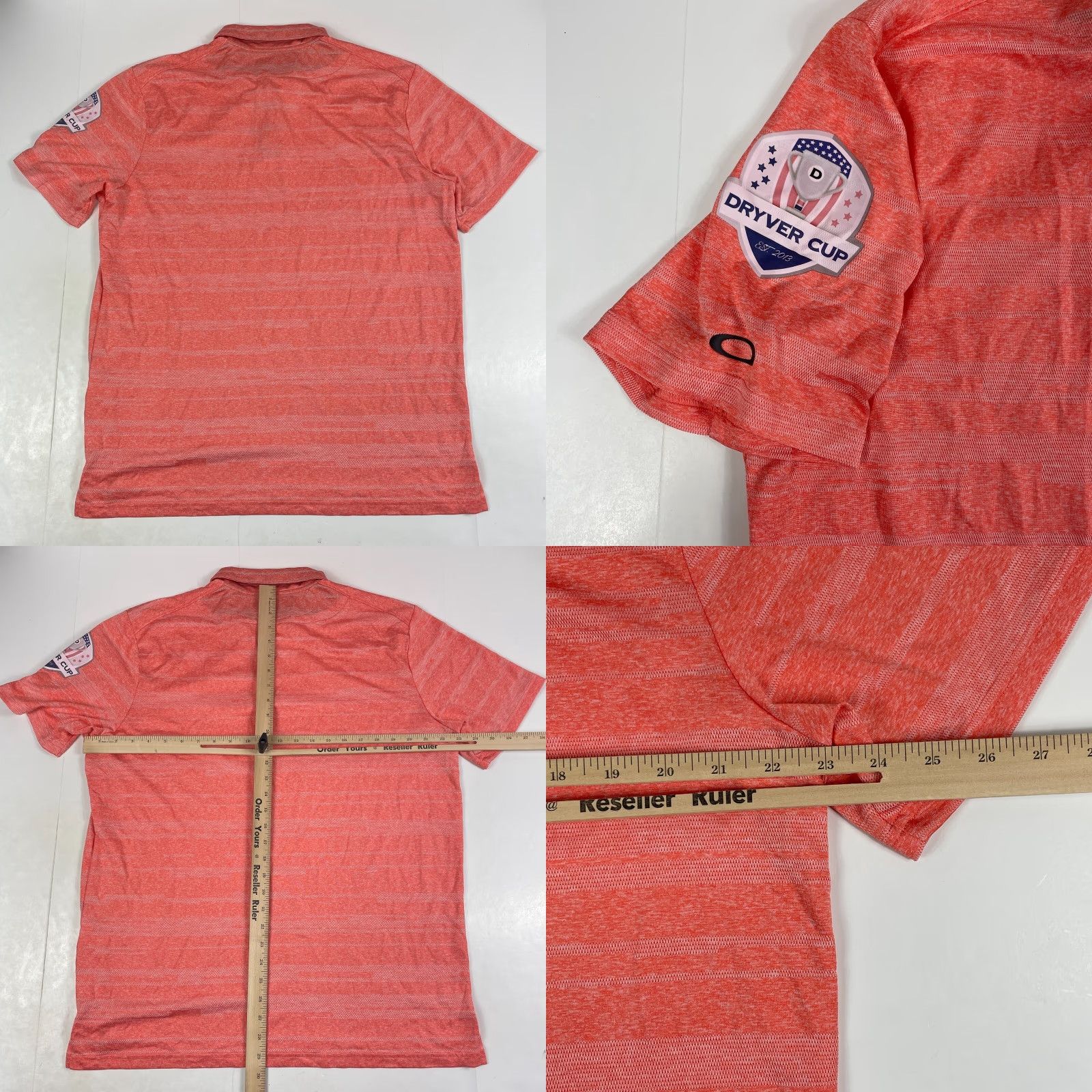 Oakley Oakley Polo Shirt Mens XL Orange Hydrolix Short Sleeve Golf Slit Breathable Moisture Wicking Logo Polo Shirt Sports Mens Size US XL / EU 56 / 4 - 8 Thumbnail