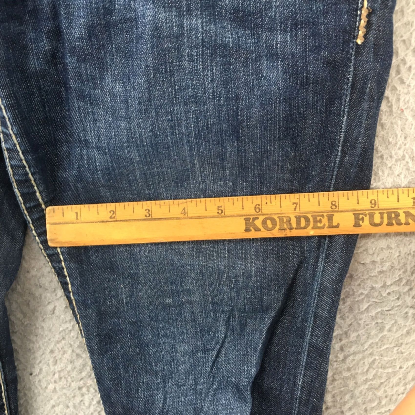 Vintage KUT from the Kloth Skinny Jeans Womens 2 Blue Denim Low Rise Dark Wash Zip Fly Jeans Size 26" / US 2 / IT 38 - 6 Thumbnail