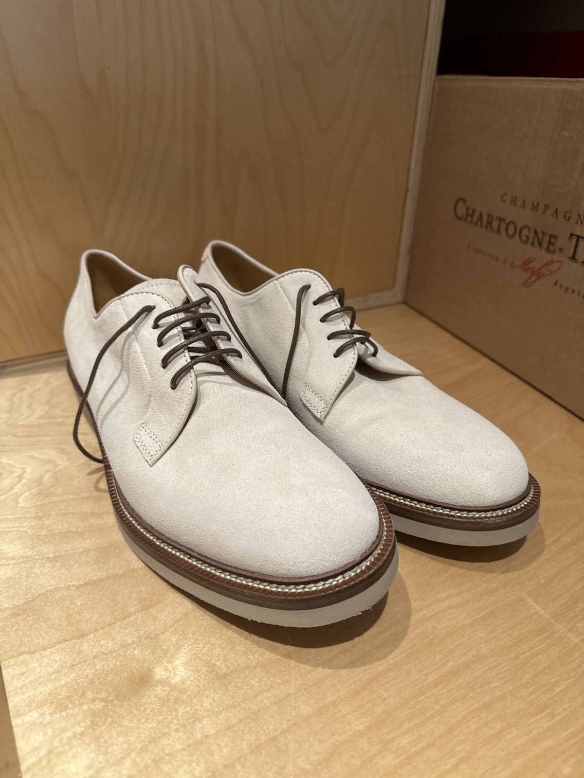 Brunello Cucinelli Brunello Cucinelli Suede ‘Derbys’ Size US 12 / EU 45 - 3 Thumbnail