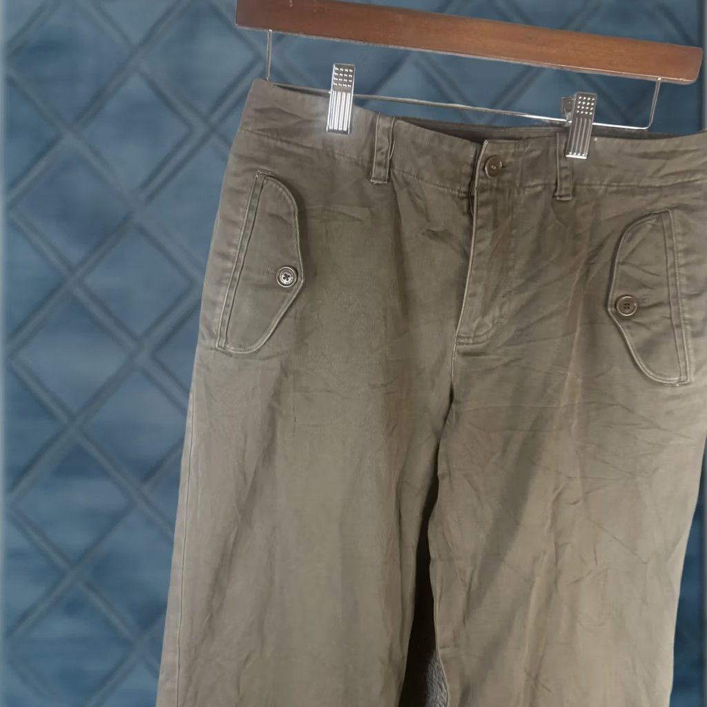 Ralph Lauren Lauren Ralph Lauren Pants Womens 8 Green Twill Chino Straight Leg Flap Pocket Front Zip Button Back Pocket Jeans Trousers Casual Size 30" / US 8 / IT 44 - 1 Thumbnail