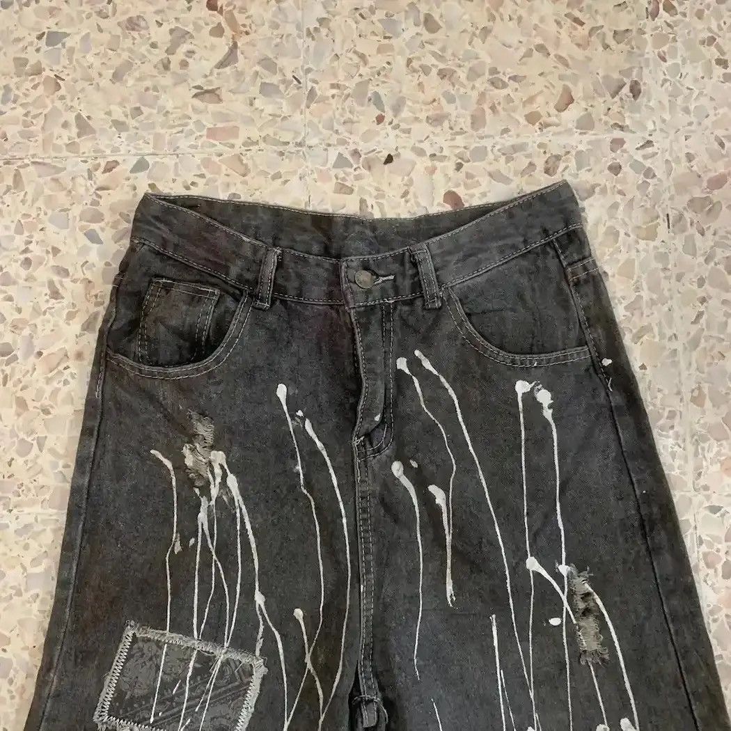 If Six Was Nine Japanese Vintage Splish Painter Jeans Patchwork Style Pants Size US 28 / EU 44 - 4 Thumbnail
