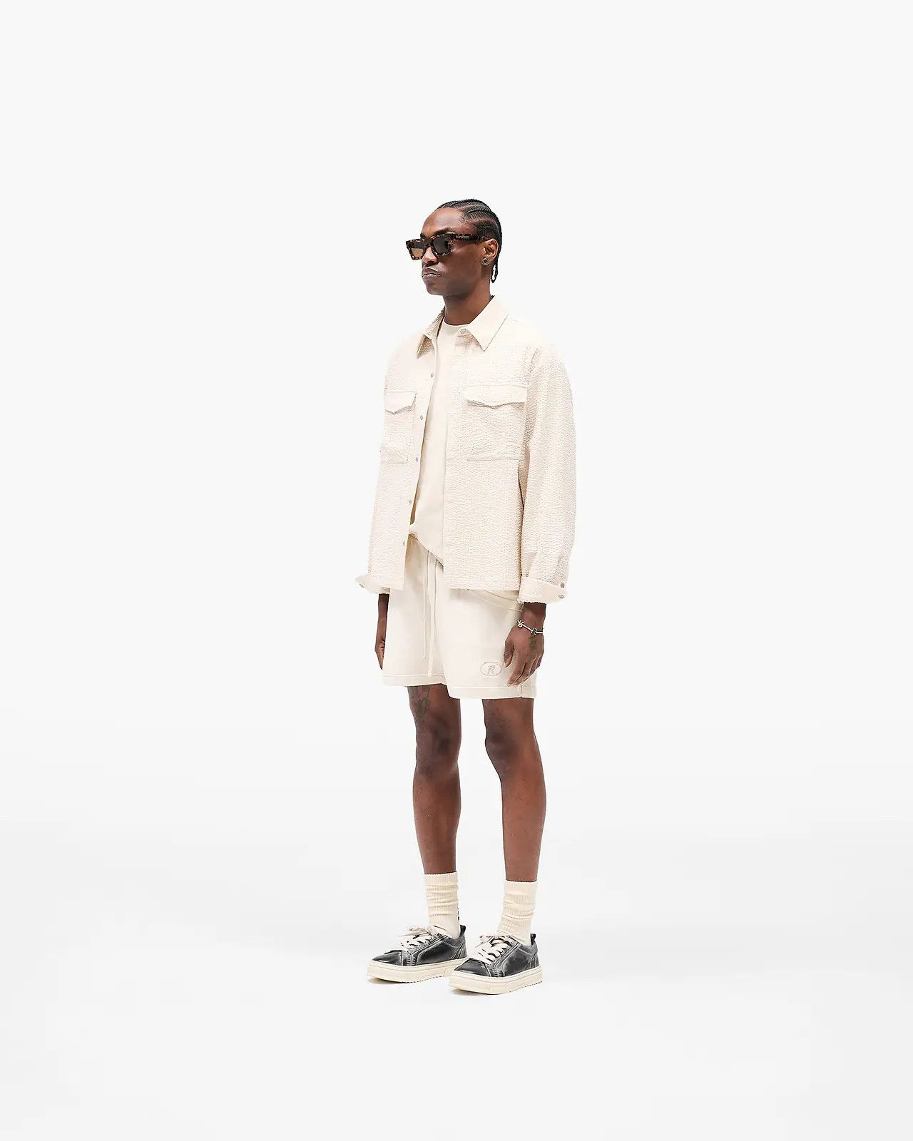 Represent Clo. o1mle1125 Textured Long Sleeve Shirt in Neutrals Size US L / EU 52-54 / 3 - 3 Thumbnail