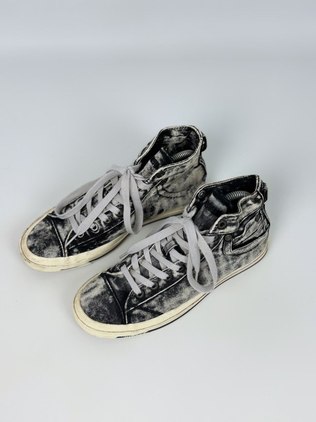 Diesel Diesel Exposure IV Jeans Black/White Denim Sneakers Size US 8.5 / IT 38.5 - 4 Thumbnail