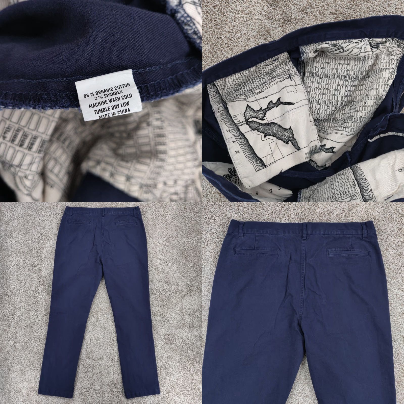 Taylor Stitch Taylor Stitch Pants Mens 36x33 Blue Organic Cotton Spandex Canvas Size US 36 / EU 52 - 9 Thumbnail