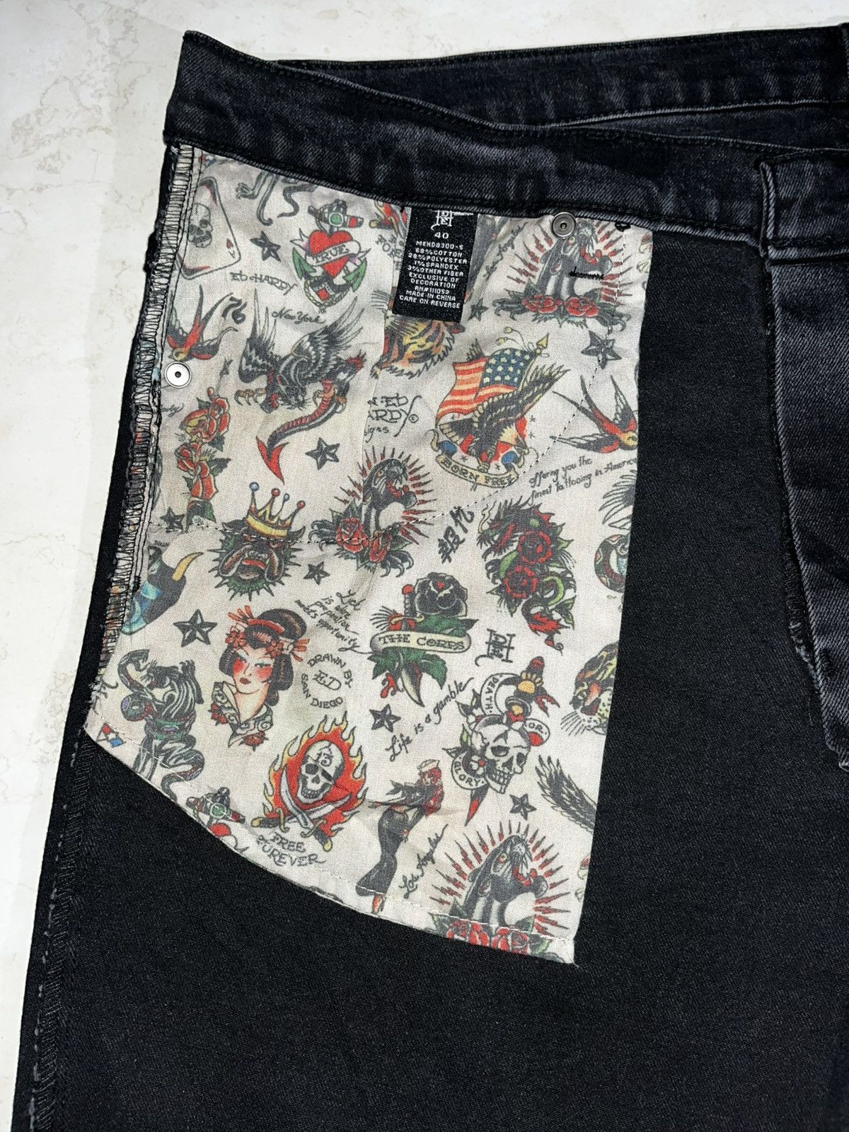 Ed Hardy DAGGER SKULL SLIM JEAN Size US 40 / EU 56 - 7 Thumbnail