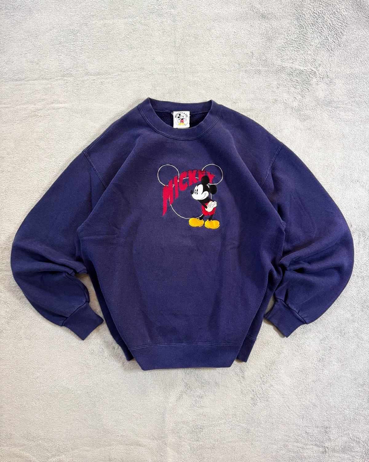 Mickey & Co. Vintage 90s Mickey Mouse Yellow Boots Sweatshirt Size US M / EU 48-50 / 2 - 1 Thumbnail