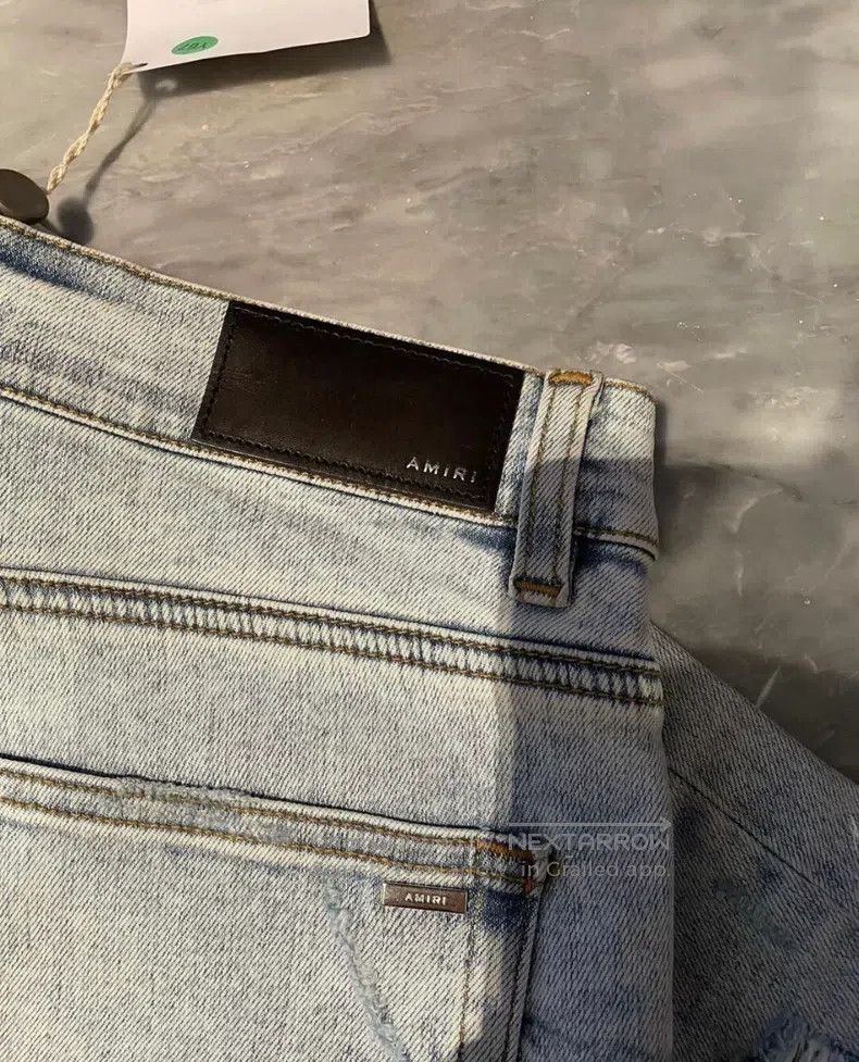 Amiri Amiri Classic Rainbow Patchwork Denim Jeans, Size 33 Size US 33 - 3 Thumbnail