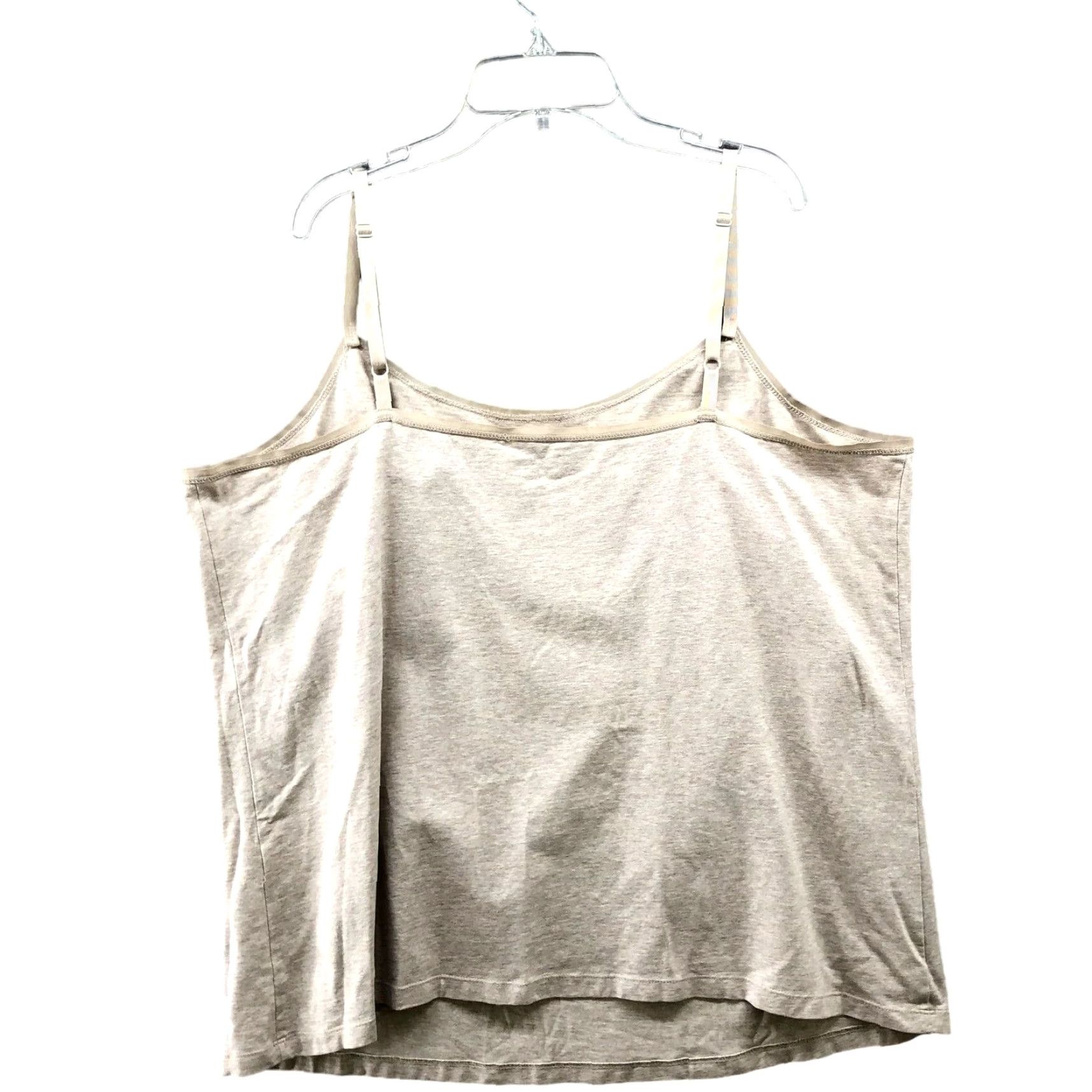 Vintage Lane Bryant Camisole Tank Womens 20 Beige Cotton Blend Stretch Adjustable Layering Sleeveless Camisole Women Plus Size 20/20 Size ONE SIZE - 2 Thumbnail
