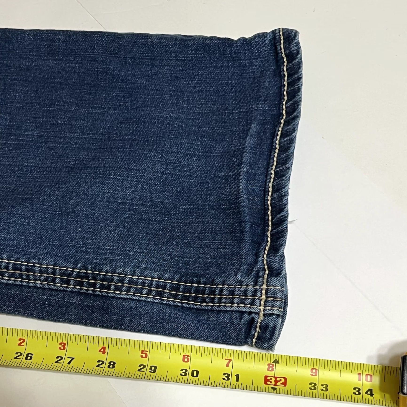 Ariat Ariat Jeans Bootcut Womens Distressed Blue Denim 36x32 32R 36in Waist Inseam Regular Cowboy Southwestern Logo Button Size 25" / US 0 / IT 36 - 6 Thumbnail