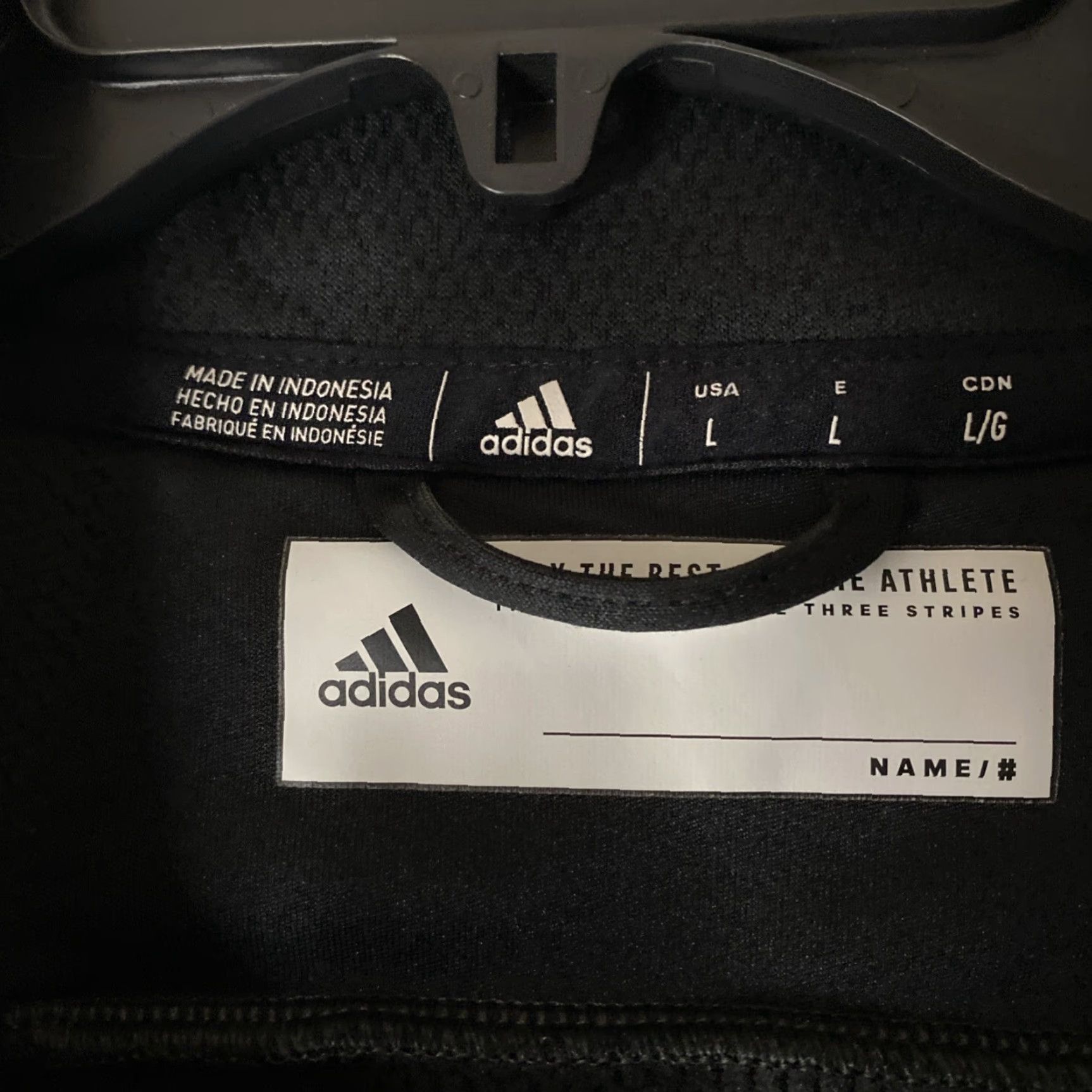 Adidas Adidas Quarter Zip Long Sleeve Mens Large Polyester Light Weight L Black Size US L / EU 52-54 / 3 - 3 Thumbnail