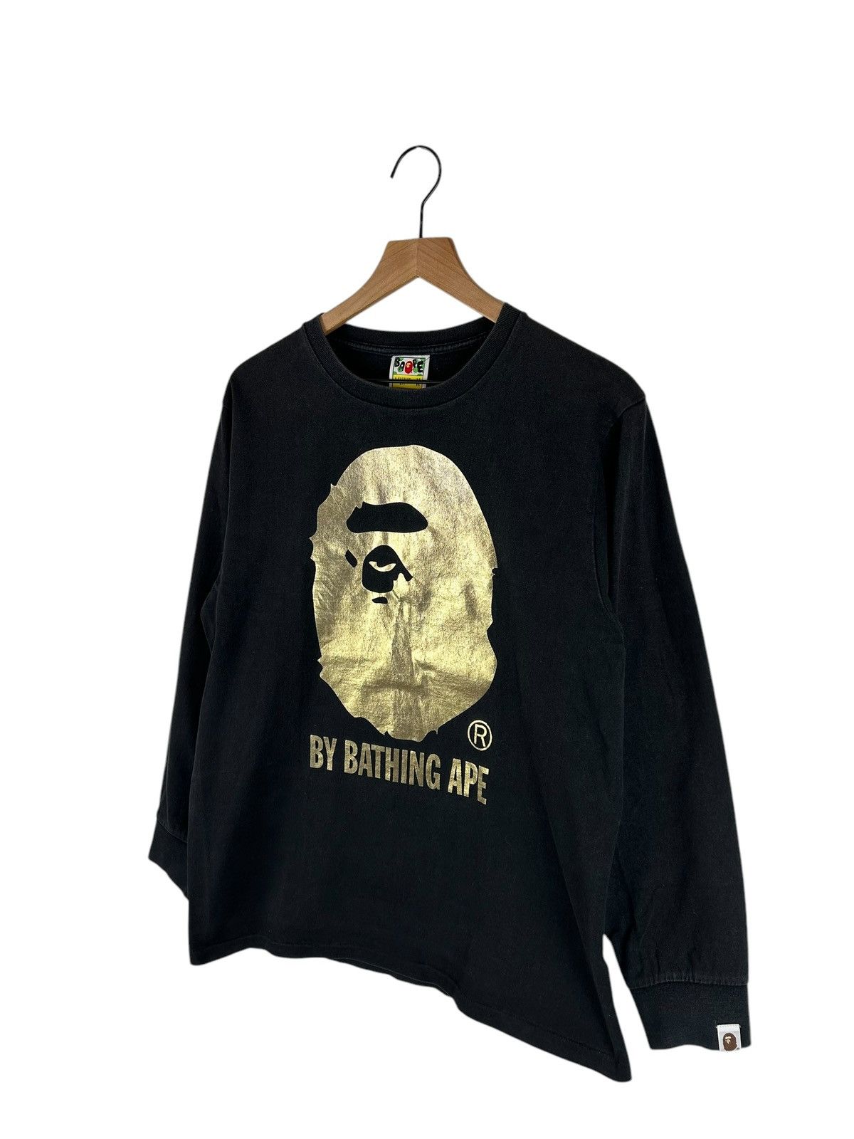 Bape Bape Head Glitter Logo Print L/S T-Shirt Size US M / EU 48-50 / 2 - 2 Thumbnail