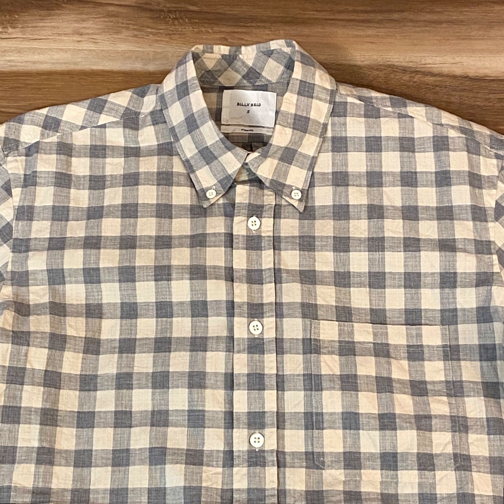 Billy Reid Billy Reid Shirt Mens Small Gray Plaid Button-Down Cotton Lightweign Shirt Size US S / EU 44-46 / 1 - 2 Thumbnail