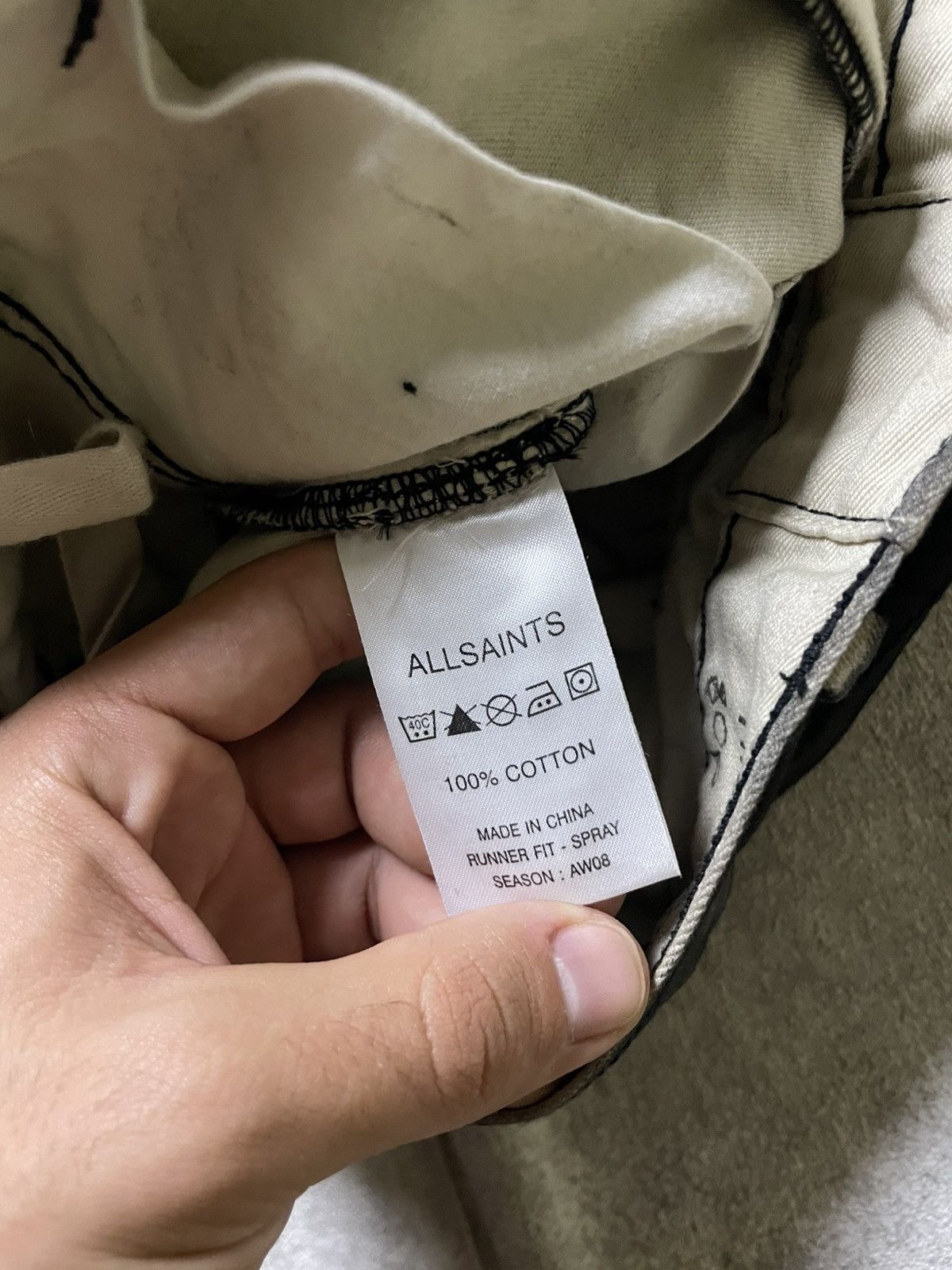 Allsaints Skull Allsaints Rick Owens Style Drop Crotch Jeans Size US 32 / EU 48 - 12 Thumbnail
