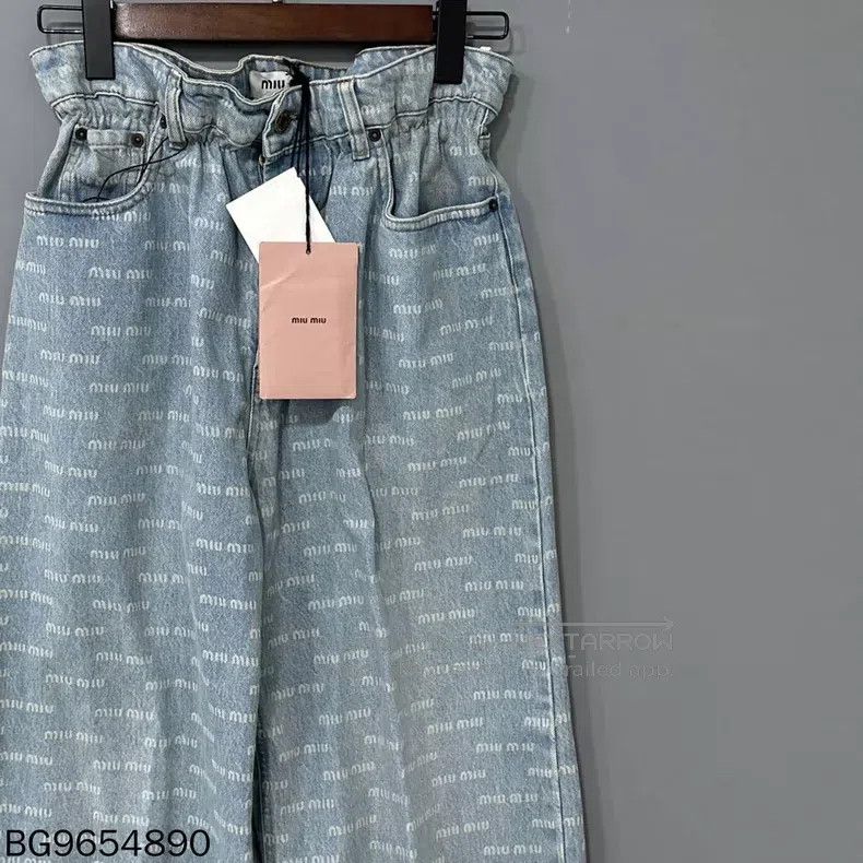 Miu Miu Miu Miu 26 Full-printed wide-leg jeans Size 26" / US 2 / IT 38 - 2 Thumbnail
