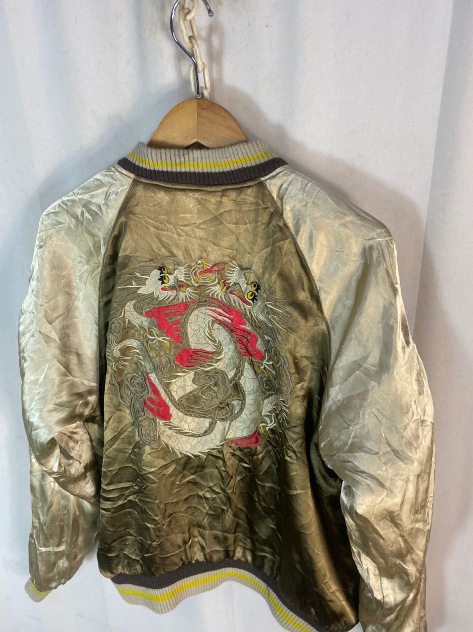 Japanese Brand × Vintage Rare🔥vintage Sukajan reversible rayon jacket by pin ball Size US M / EU 48-50 / 2 - 6 Thumbnail