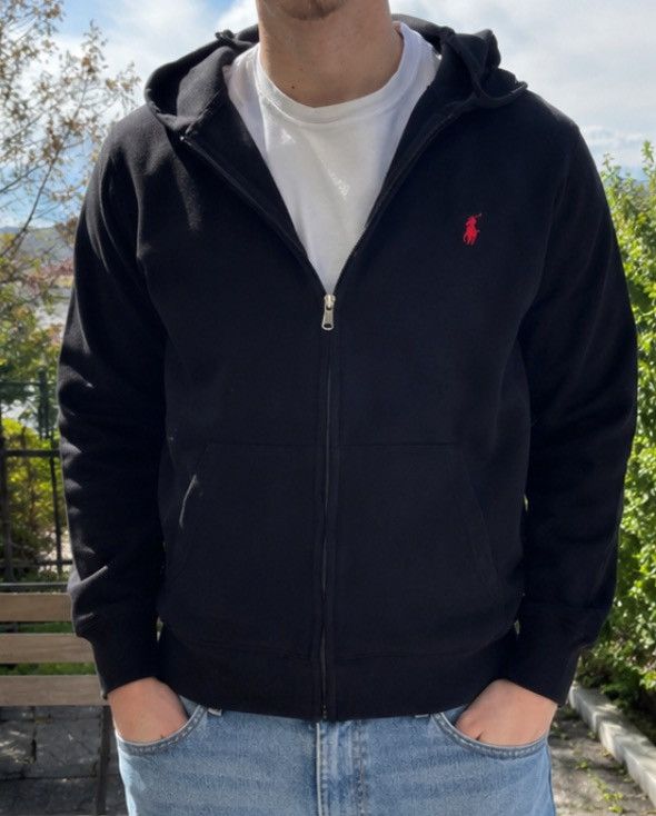 Polo Ralph Lauren Polo Ralph Lauren Zip Hoodie Schwarz Gr. M – Top Zustand 🔥 Size US M / EU 48-50 / 2 - 1 Thumbnail