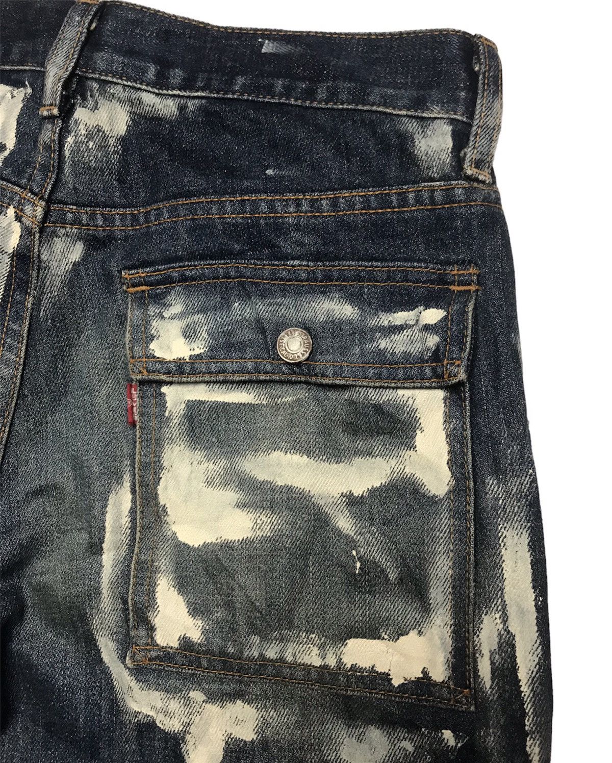 Levi's × Levi's Vintage Clothing Levi's 755 Red Tab Tight Baker Pants Paint Splatter W30 Size US 30 / EU 46 - 8 Thumbnail