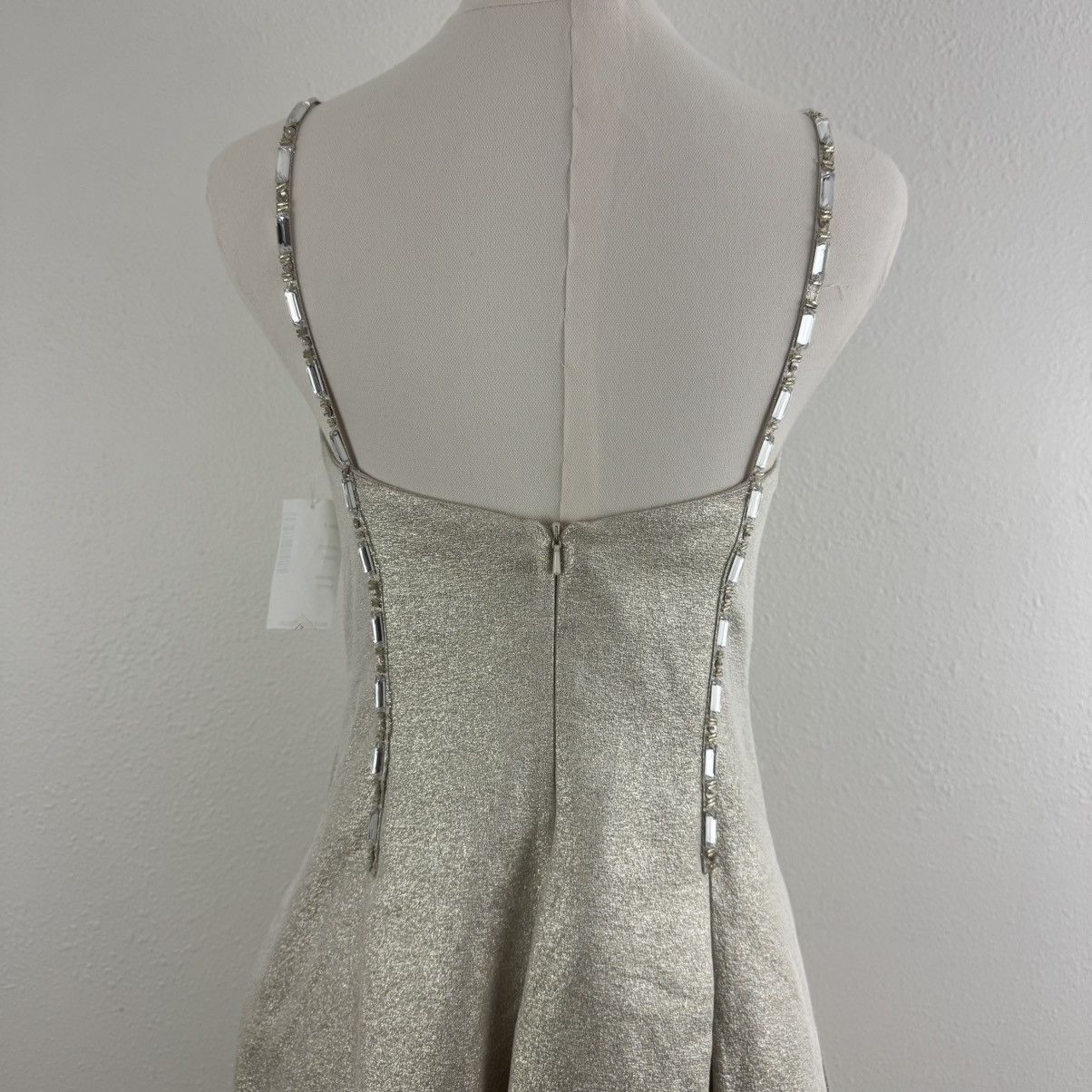 Other AIDAN MATTOX Champagne Shimmer Gemstone Homecoming Dress Size S / US 4 / IT 40 - 6 Thumbnail