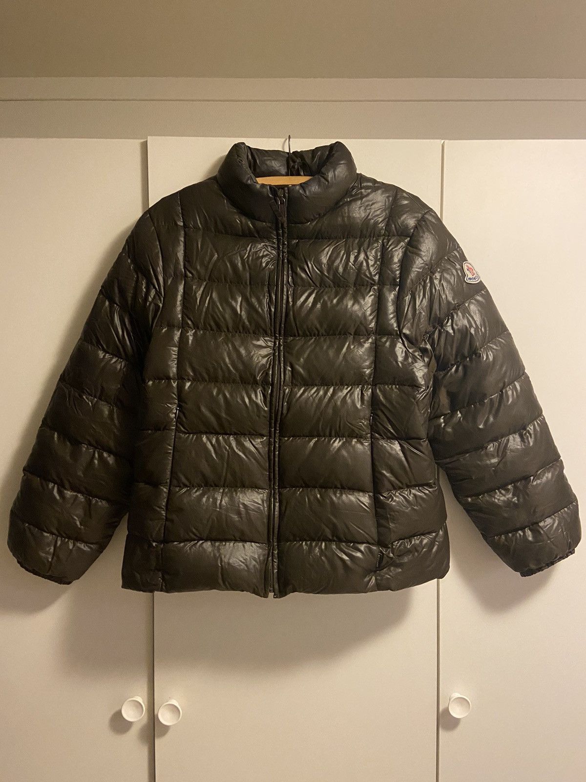 image of Vintage Moncler Down Jacket in Brown, Men's (Size Medium)