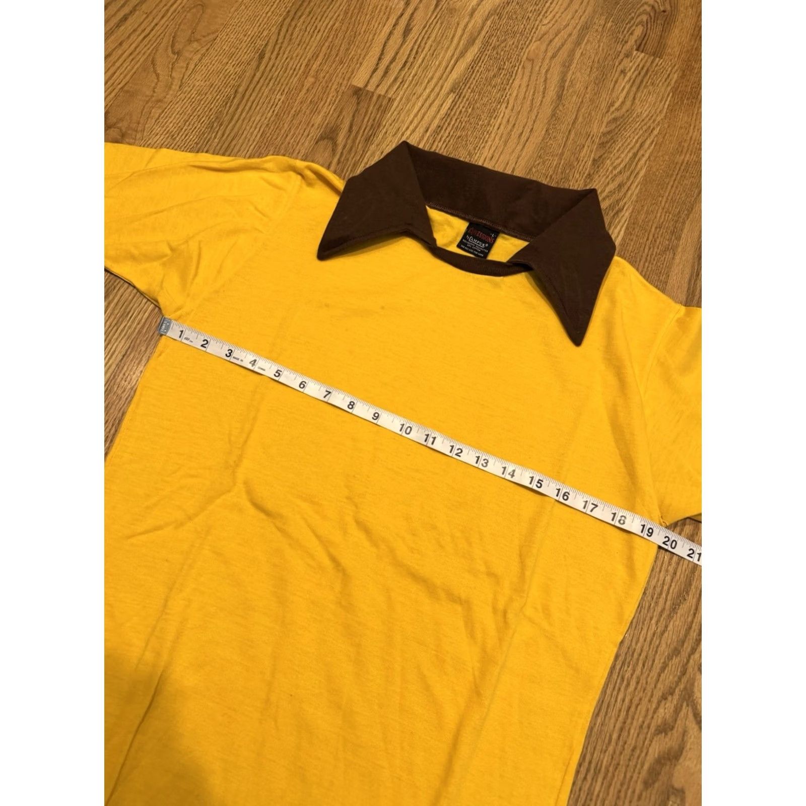Vintage VINTAGE Campus Shirt Mens L Yellow Expressions Polo Men Poly Cotton Blend Vtg Size US L / EU 52-54 / 3 - 3 Thumbnail