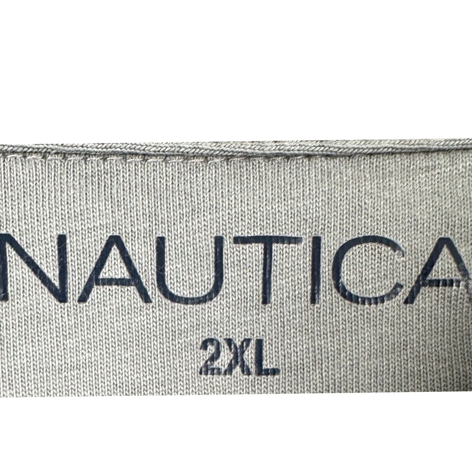 Nautica Nautica Polo Shirt Mens 2XL Light Gray Rugby Short Sleeve Logo Casual Cotton Size US XXL / EU 58 / 5 - 5 Thumbnail