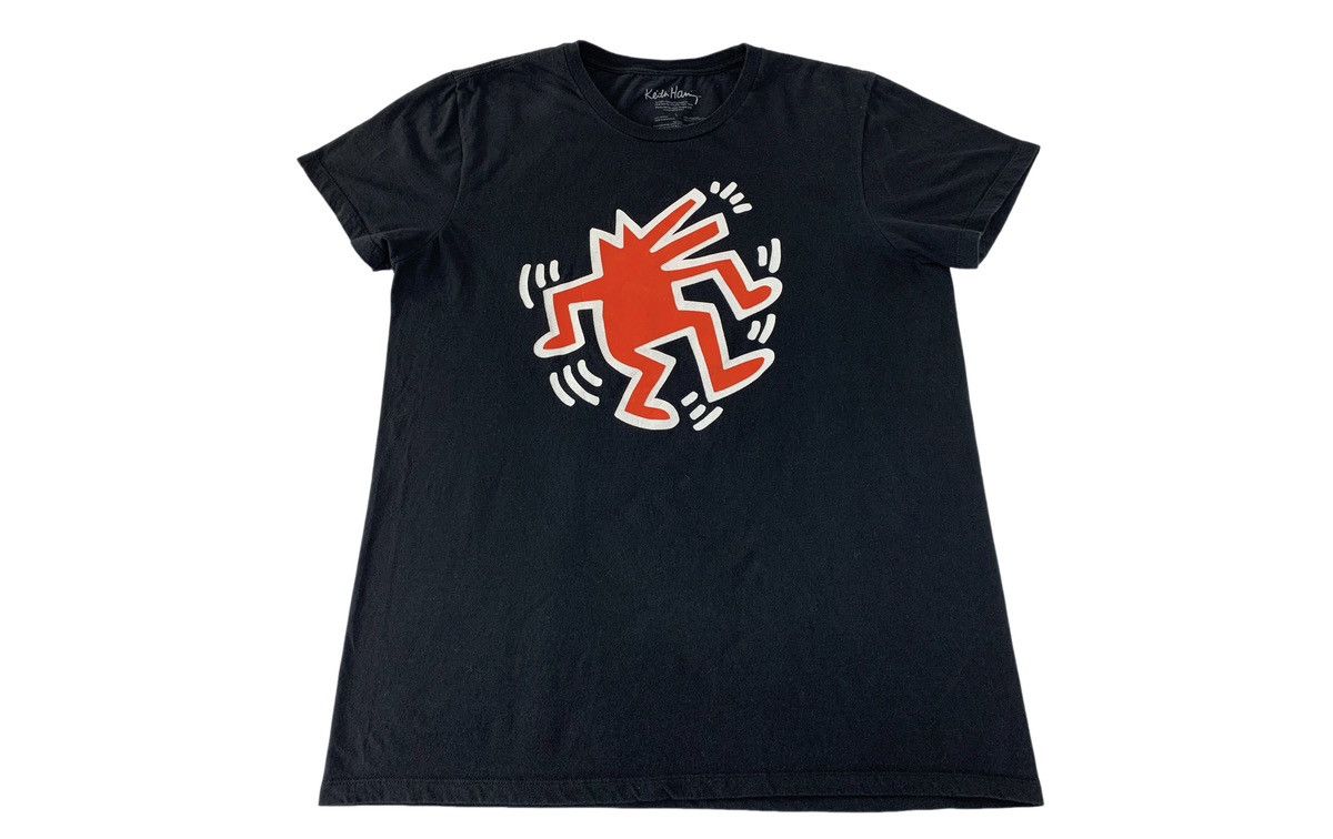 Keith Haring Dancing Dog Big Logo Crewneck Printed Tee
