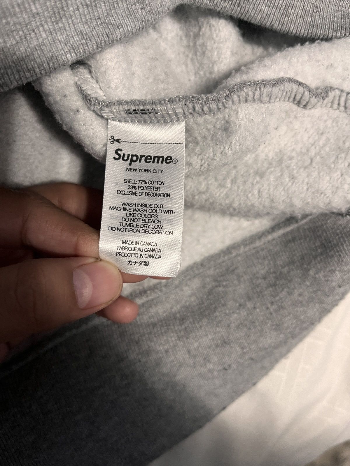 Supreme Supreme Classic Logo Los Angeles Hooded Sweatshirt Heather G Size US L / EU 52-54 / 3 - 5 Thumbnail