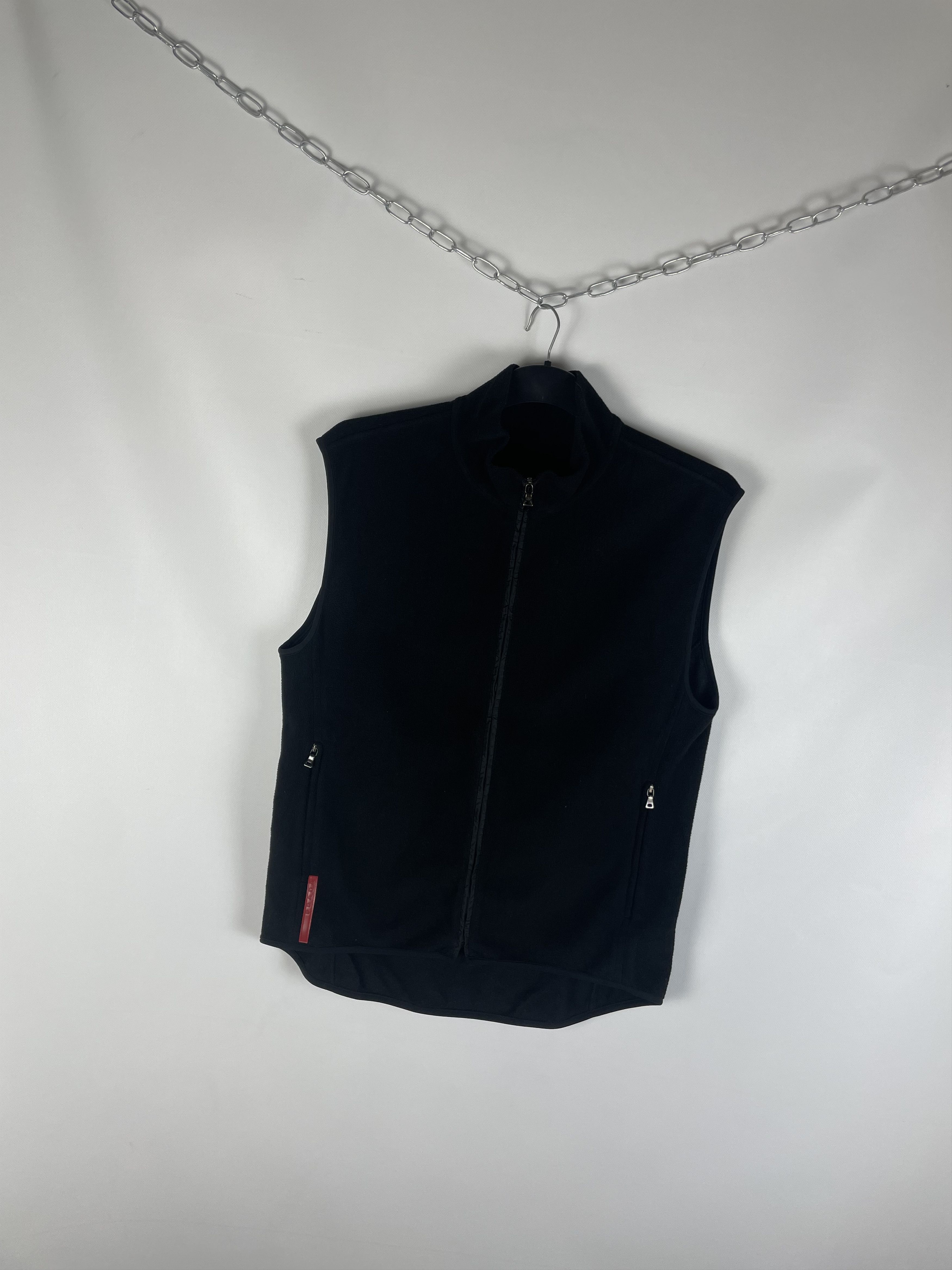 Prada Vintage Rare Prada Vest Fleece Red Tab Sweter Size US XL / EU 56 / 4 - 2 Thumbnail